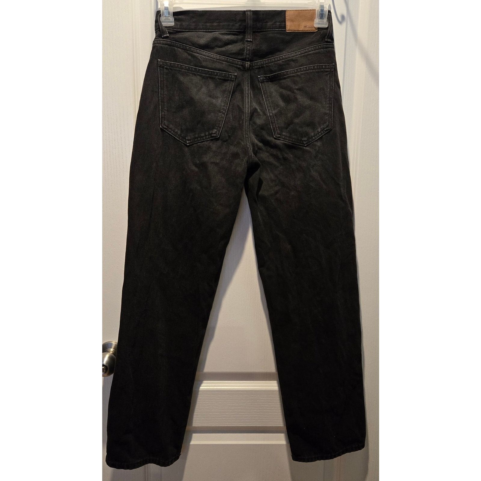 Madewell Madewell Low Slung Straight Button Fly Jeans Black Kent 24 Size 24" / US 00 / IT 34 - 2 Thumbnail