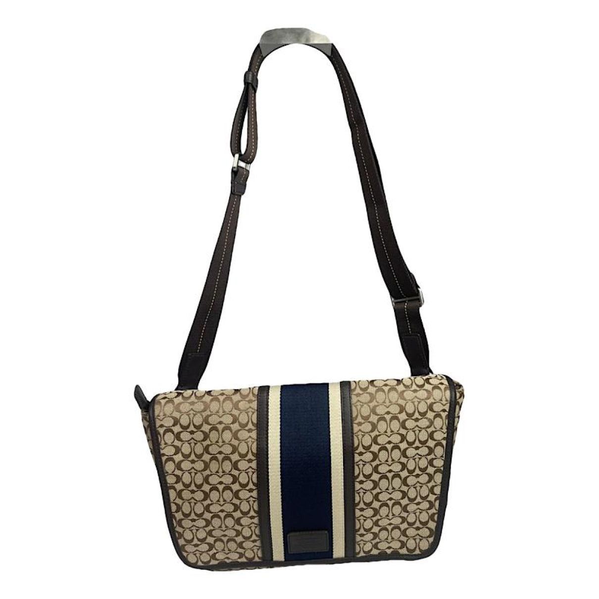 Coach Signature Sufflette Beige Leather Handbag Size ONE SIZE - 1 Thumbnail