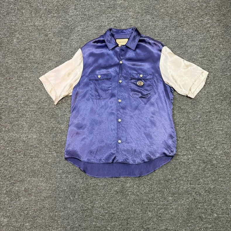 Gucci Gucci Double g silk shirt 2502-Nextarrow Size US S / EU 44-46 / 1 - 1 Thumbnail