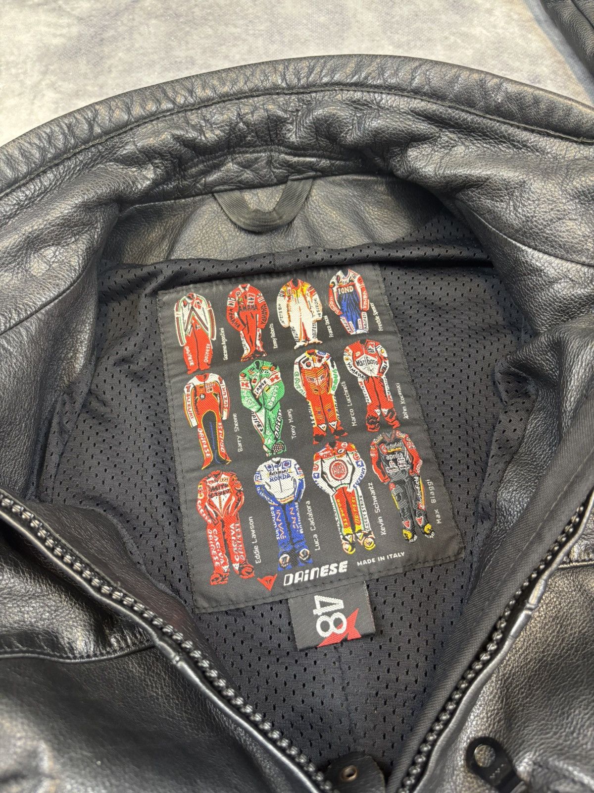 Dainese × Genuine Leather × NASCAR Vintage Dainese Biker Leather Jacket Avantgarde Japanese USA Size US S / EU 44-46 / 1 - 10 Thumbnail