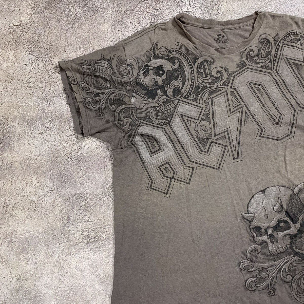 Vintage Vintage 90s Graphic Tee Horror Skull All Over Print Grunge L Size US L / EU 52-54 / 3 - 3 Thumbnail