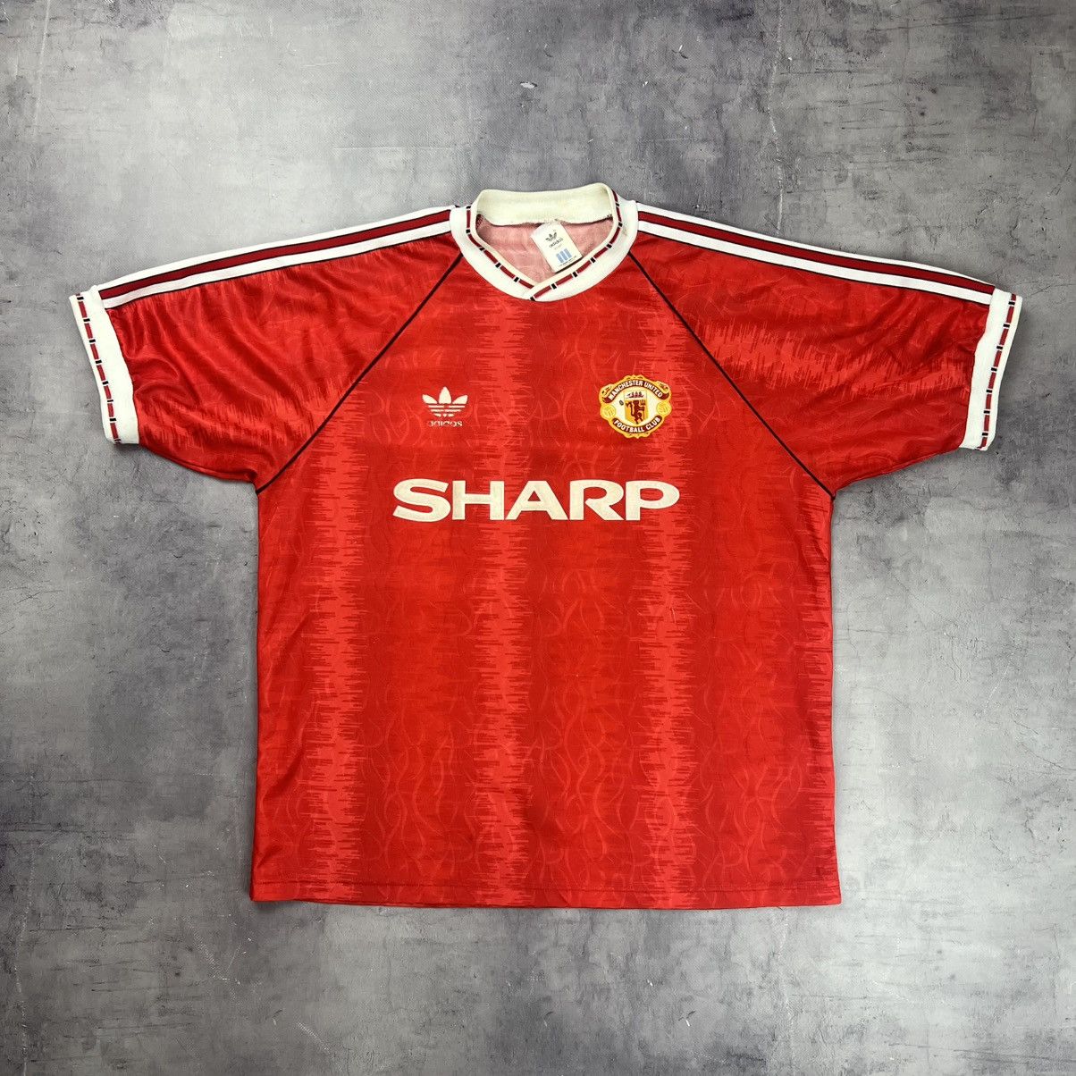 Adidas Rare! Manchester United Adidas 1990 Soccer Jersey Shirt Size US L / EU 52-54 / 3 - 2 Thumbnail