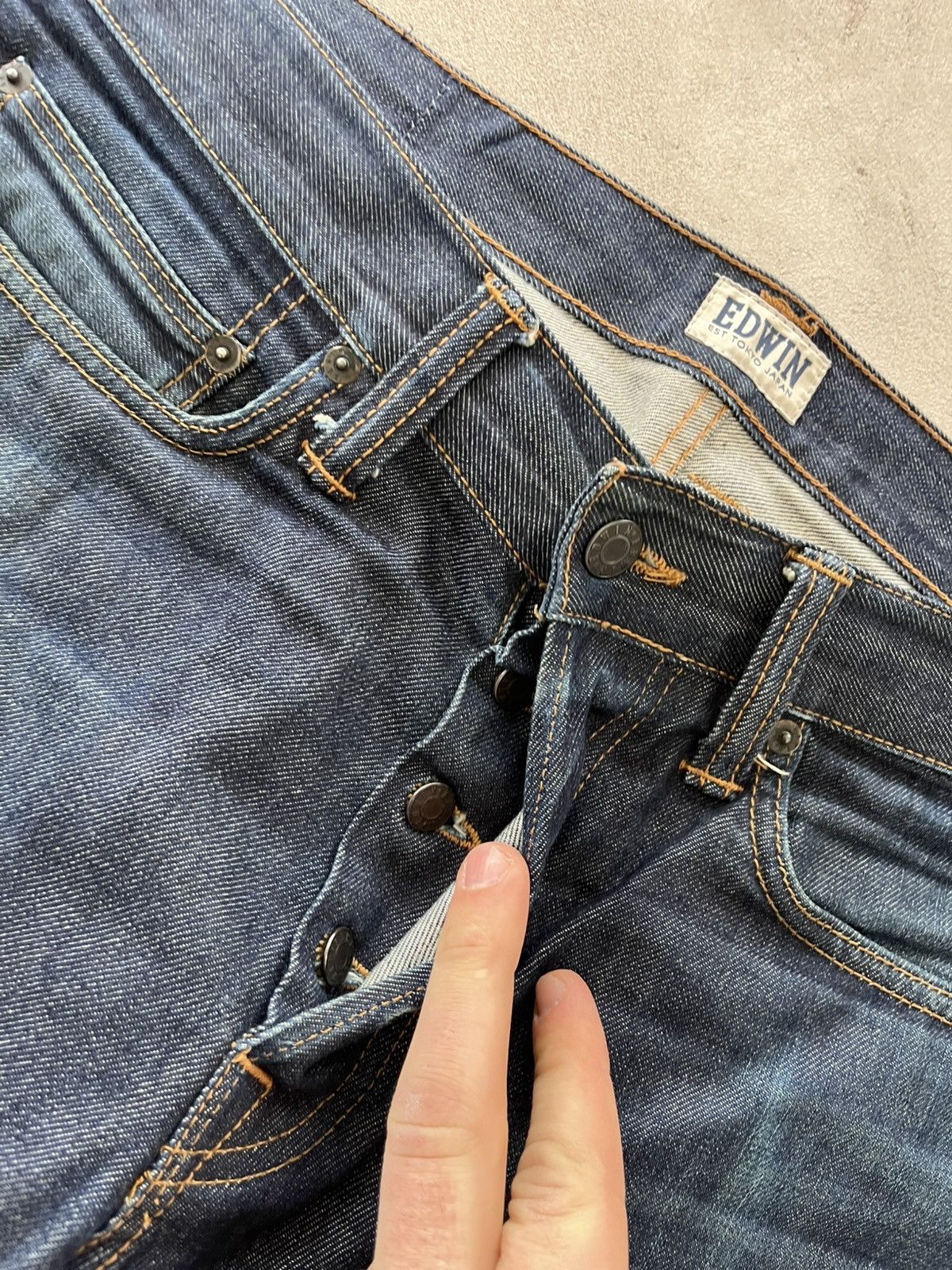 Edwin Vintage Edwin Japanese Faded Denim Jeans 33/32 Blue Y2K Size US 33 - 22 Thumbnail