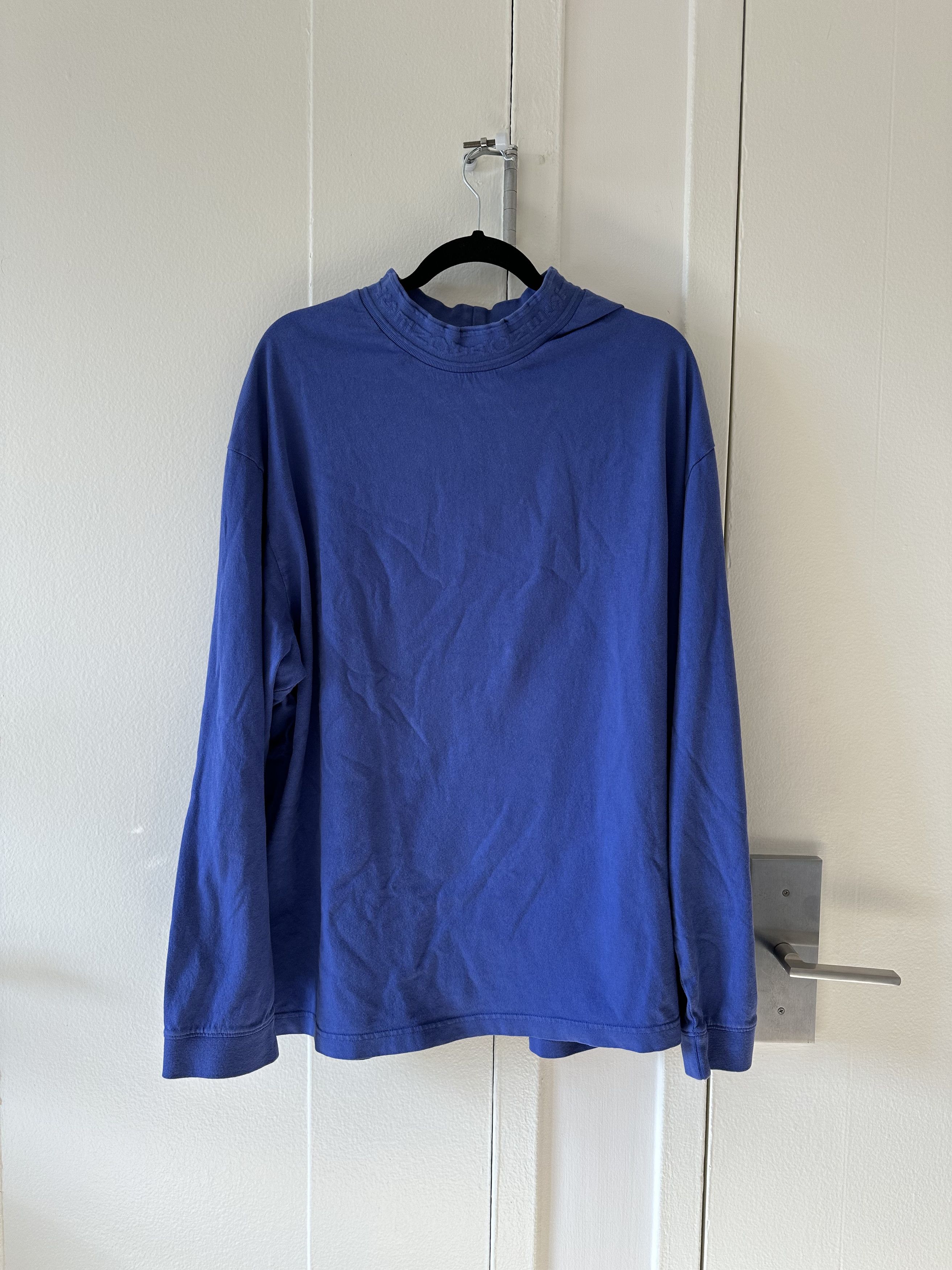 image of Acne Studios Knit Collar Mockneck in Blue, Men's (Size Medium)