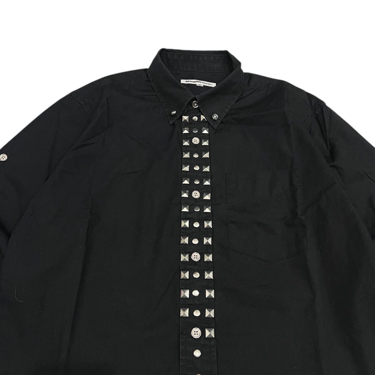 If Six Was Nine 2000s SEMANTIC DESIGN STUDDED BUTTON UP SHIRT Size US M / EU 48-50 / 2 - 2 Thumbnail