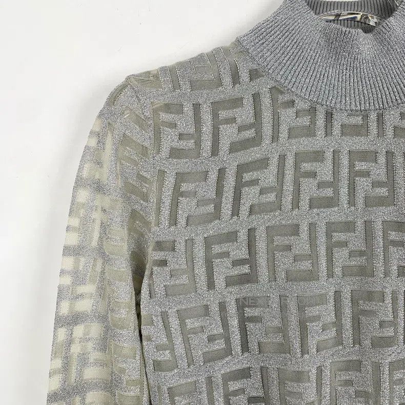 Fendi Fendi Gray Logo Letter Full-Print Round Neck Long Sleeve K Size XS / US 0-2 / IT 36-38 - 4 Thumbnail