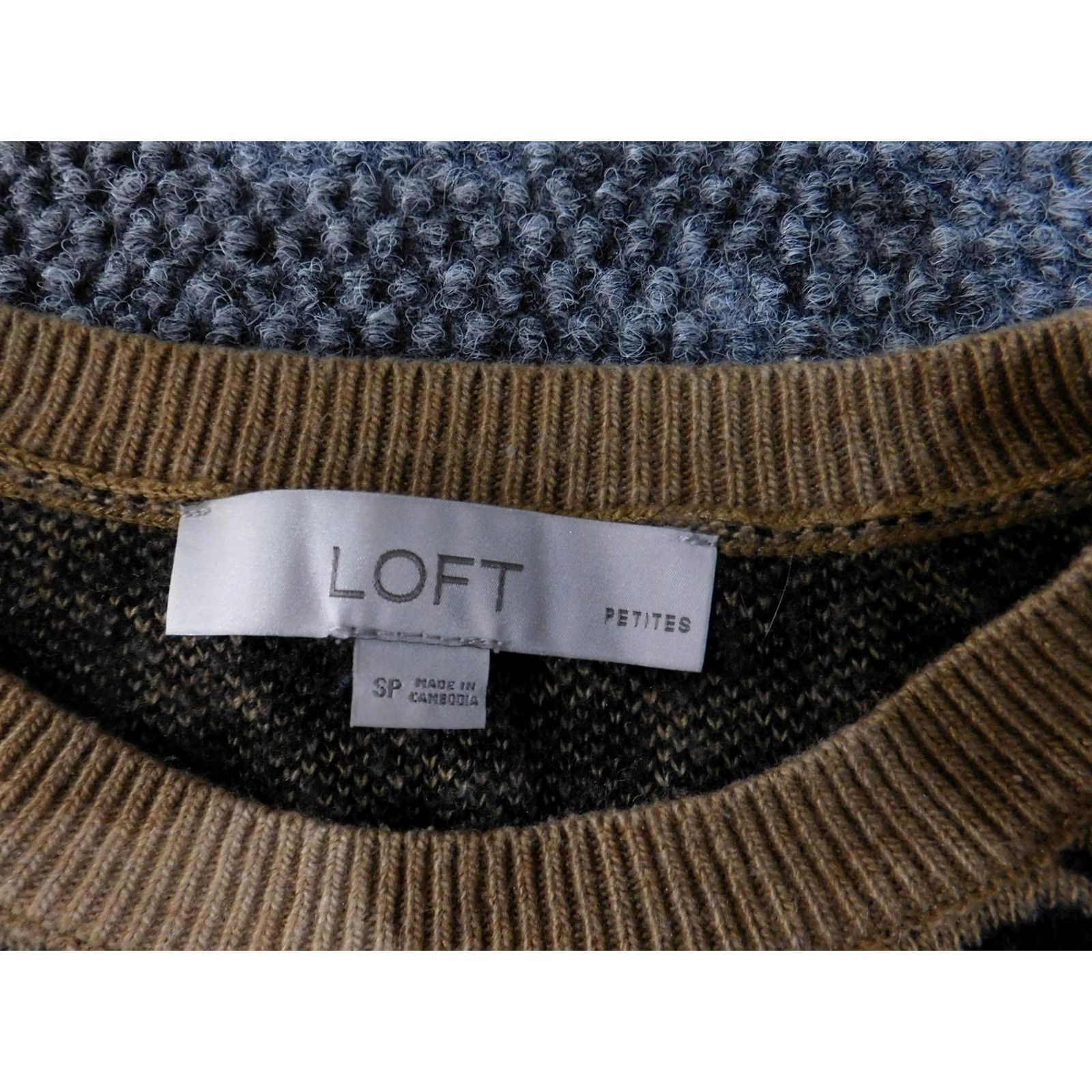 Loft VINTAGE LOFT Sweater Womens Petite Small Leopard Print Wool Blend Pullover Crewneck Size S / US 4 / IT 40 - 4 Thumbnail