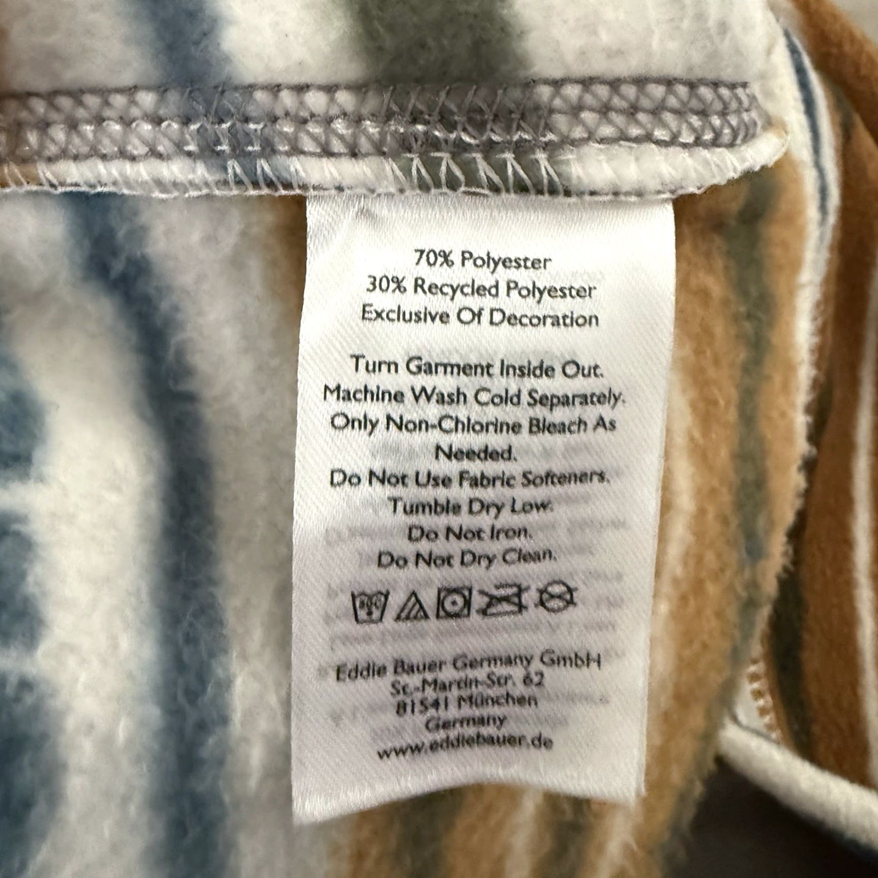 Eddie Bauer Eddie Bauer 1/4 Zip Pullover Mens XL Lightweight Fleece Striped Blue Jacket Sweatshirt Size US XL / EU 56 / 4 - 4 Thumbnail