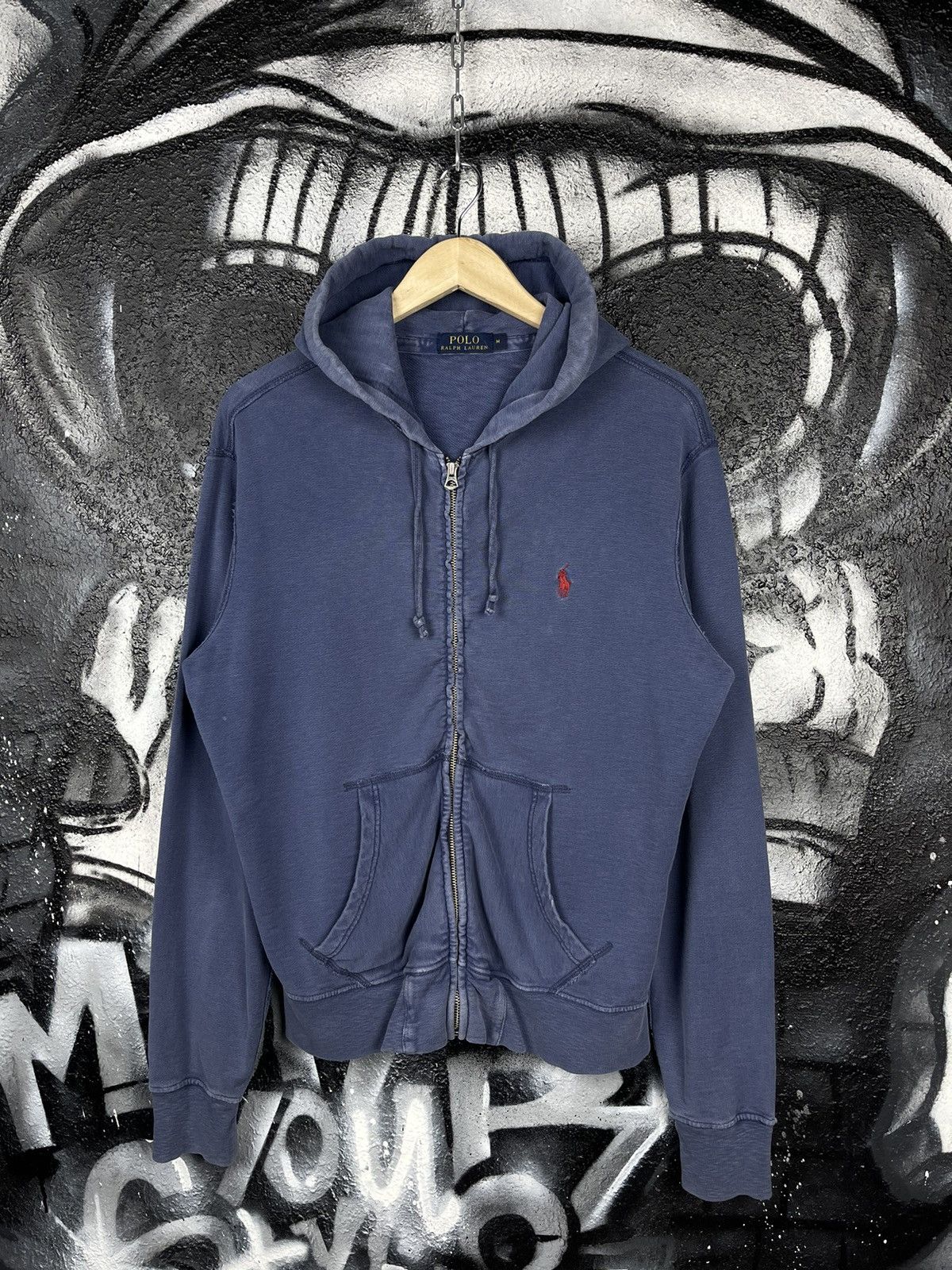 Polo Ralph Lauren × Vintage Polo Ralph Lauren Washed Zip Hoodie Men’s Size M Size US M / EU 48-50 / 2 - 2 Thumbnail