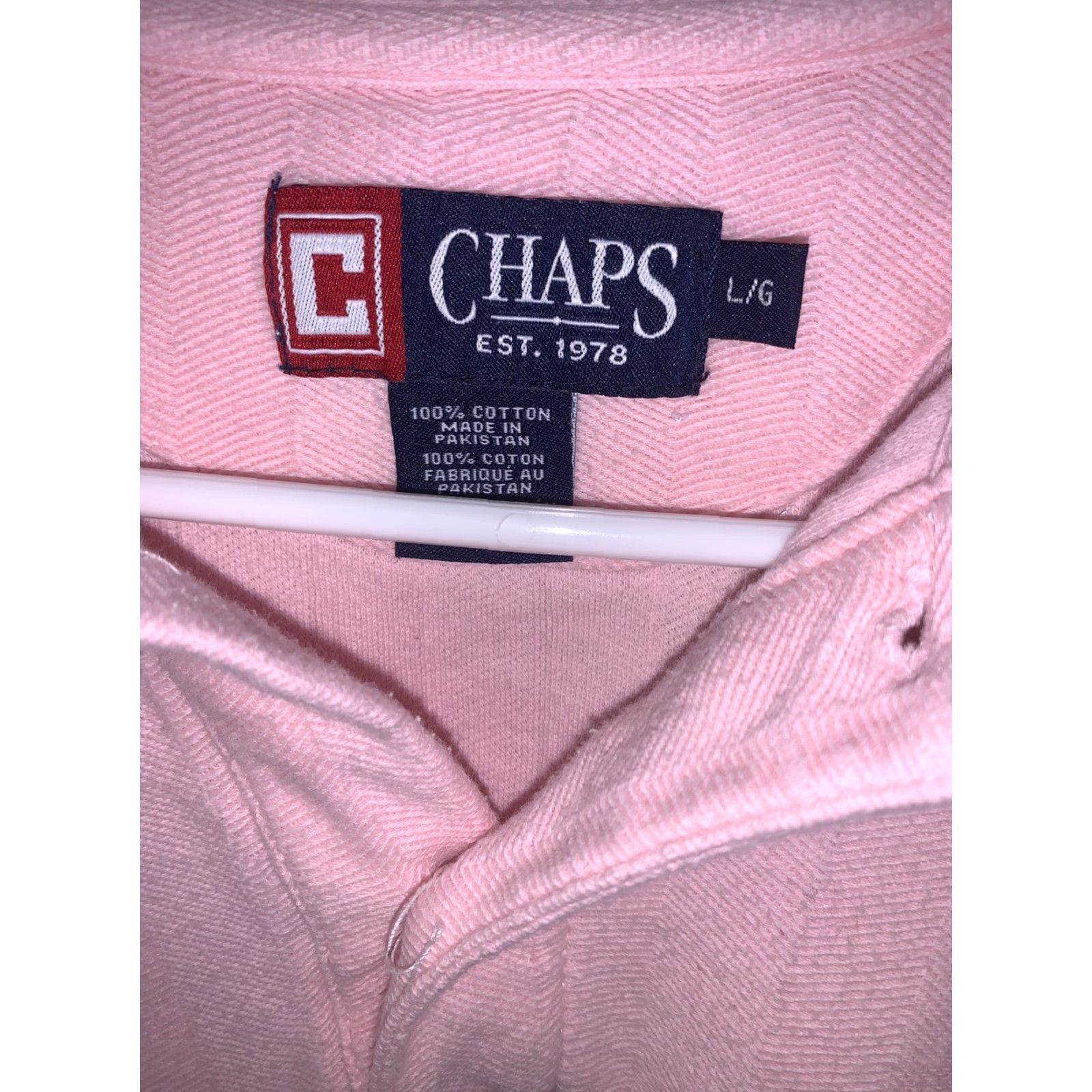Chaps VINTAGE Chaps Polo Shirt Men's Short Sleeve Pullover 100% Cotton Bright Pink L Size US L / EU 52-54 / 3 - 2 Thumbnail
