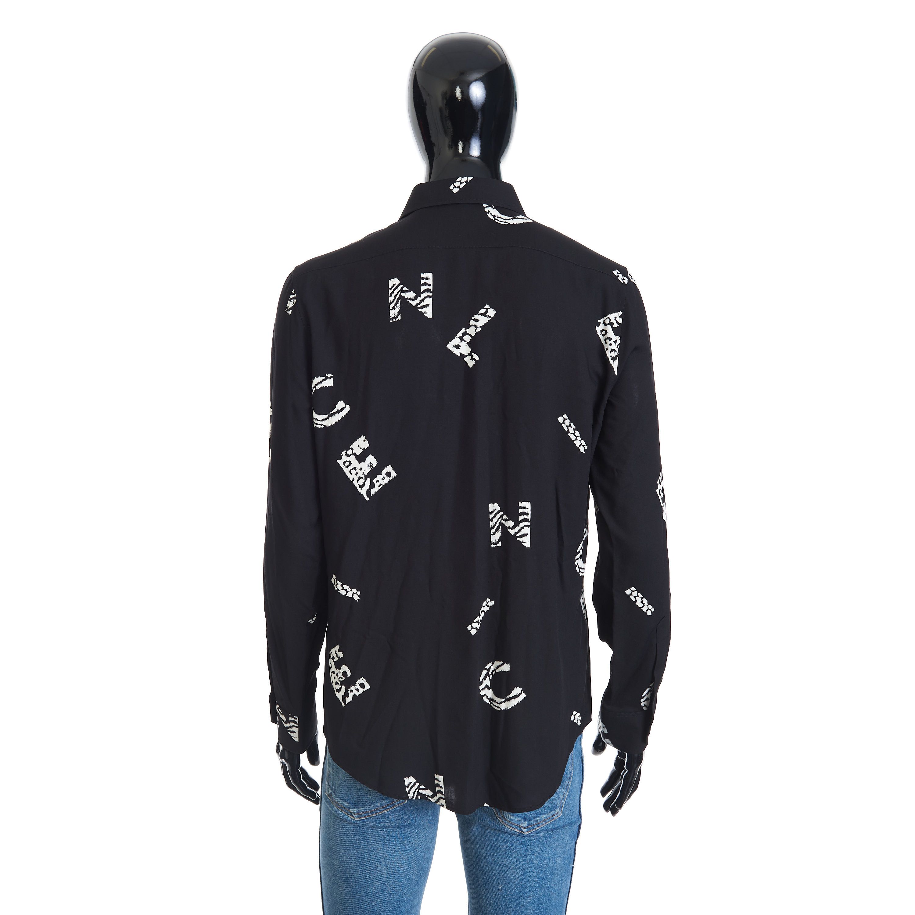 Celine Letter Logo Print Shirt With Drugstore Collar Size US M / EU 48-50 / 2 - 5 Thumbnail