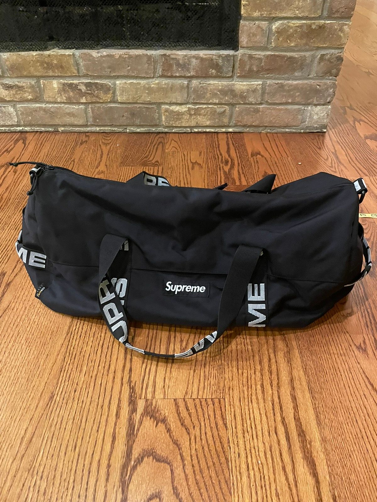 supreme duffle bag black fall 2018 