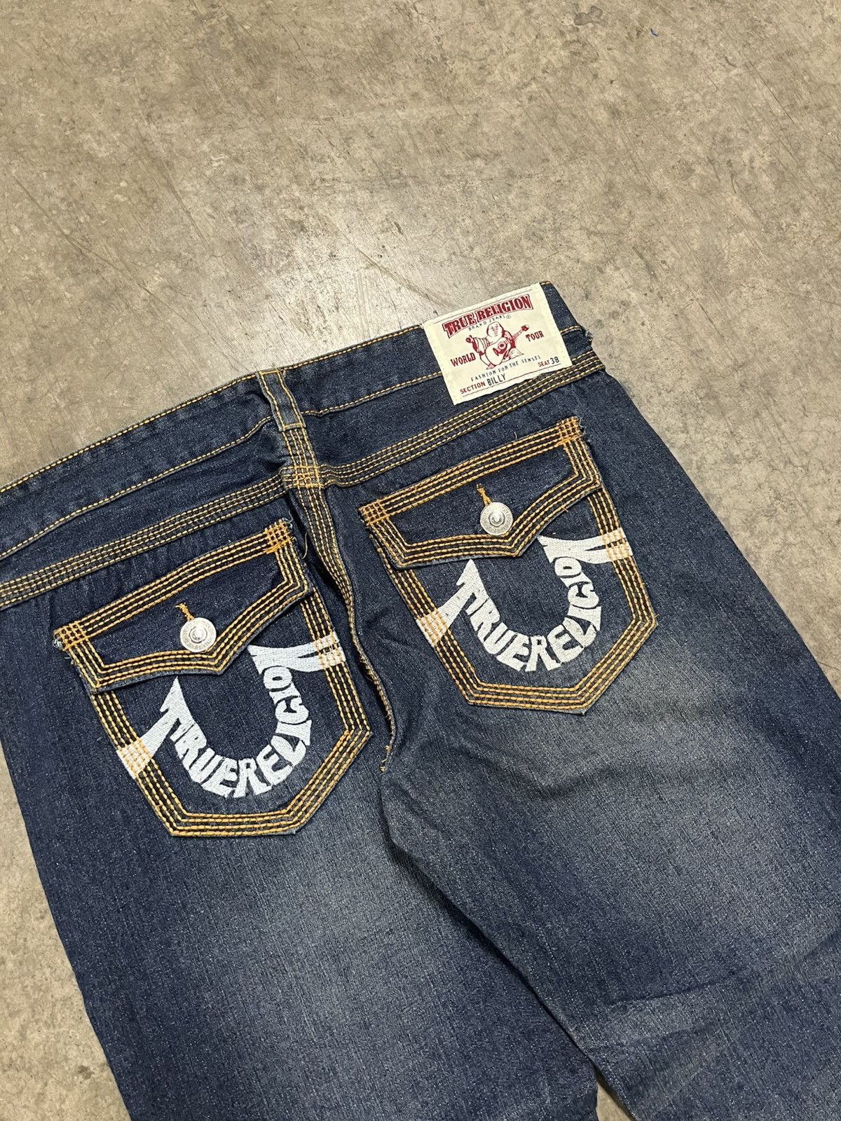 True Religion × Vintage True religion baggy fit denim wide leg skater streetwear Size US 38 / EU 54 - 4 Thumbnail