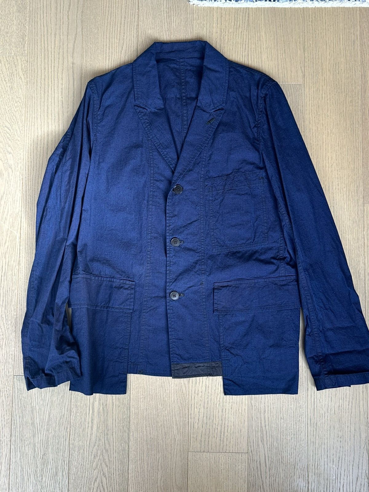 Indigo Cotton Lightweight Blazer