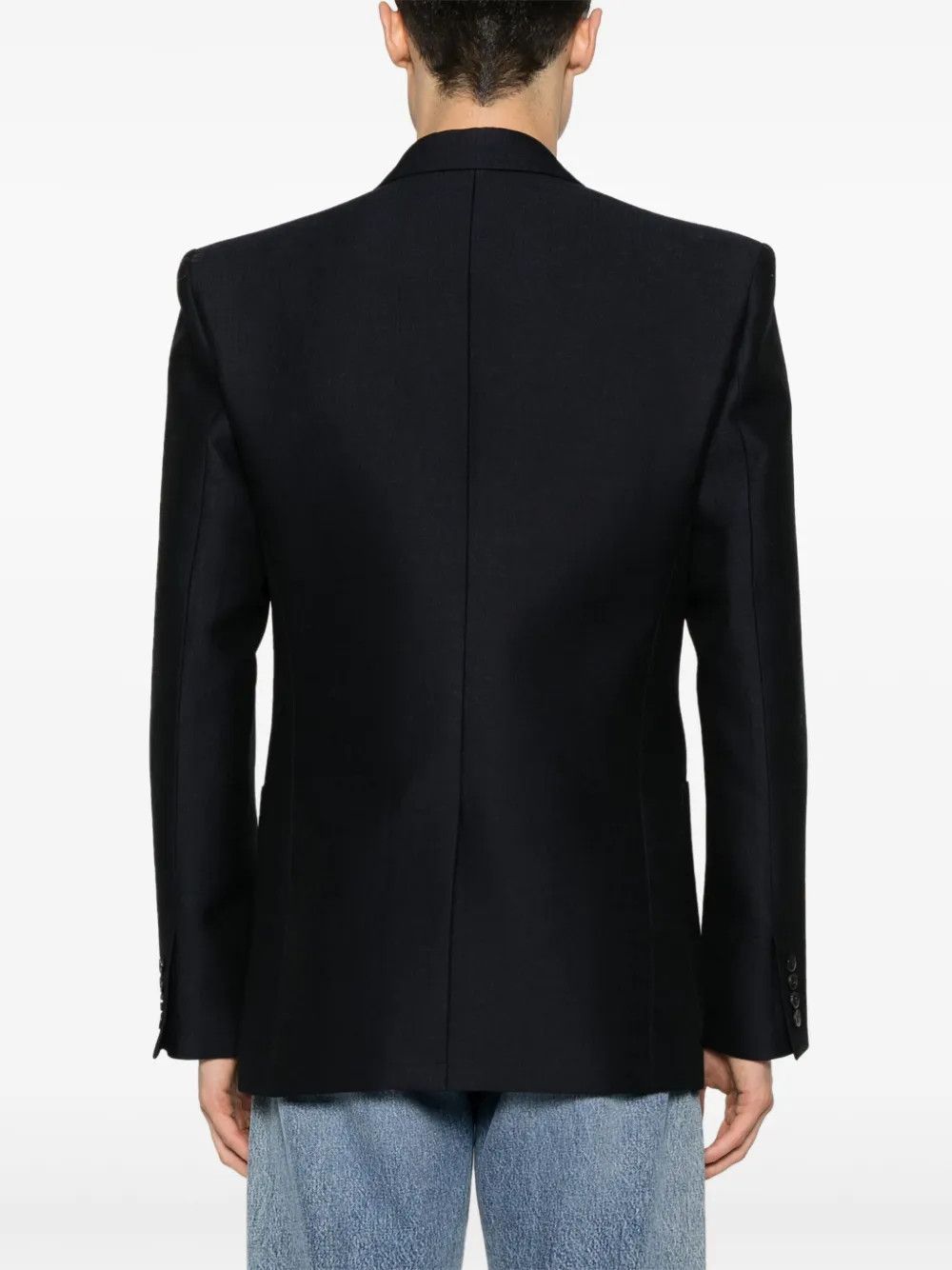 Valentino o1y0525 Logo Blazer in Midnight Blue Size US M / EU 48-50 / 2 - 4 Thumbnail