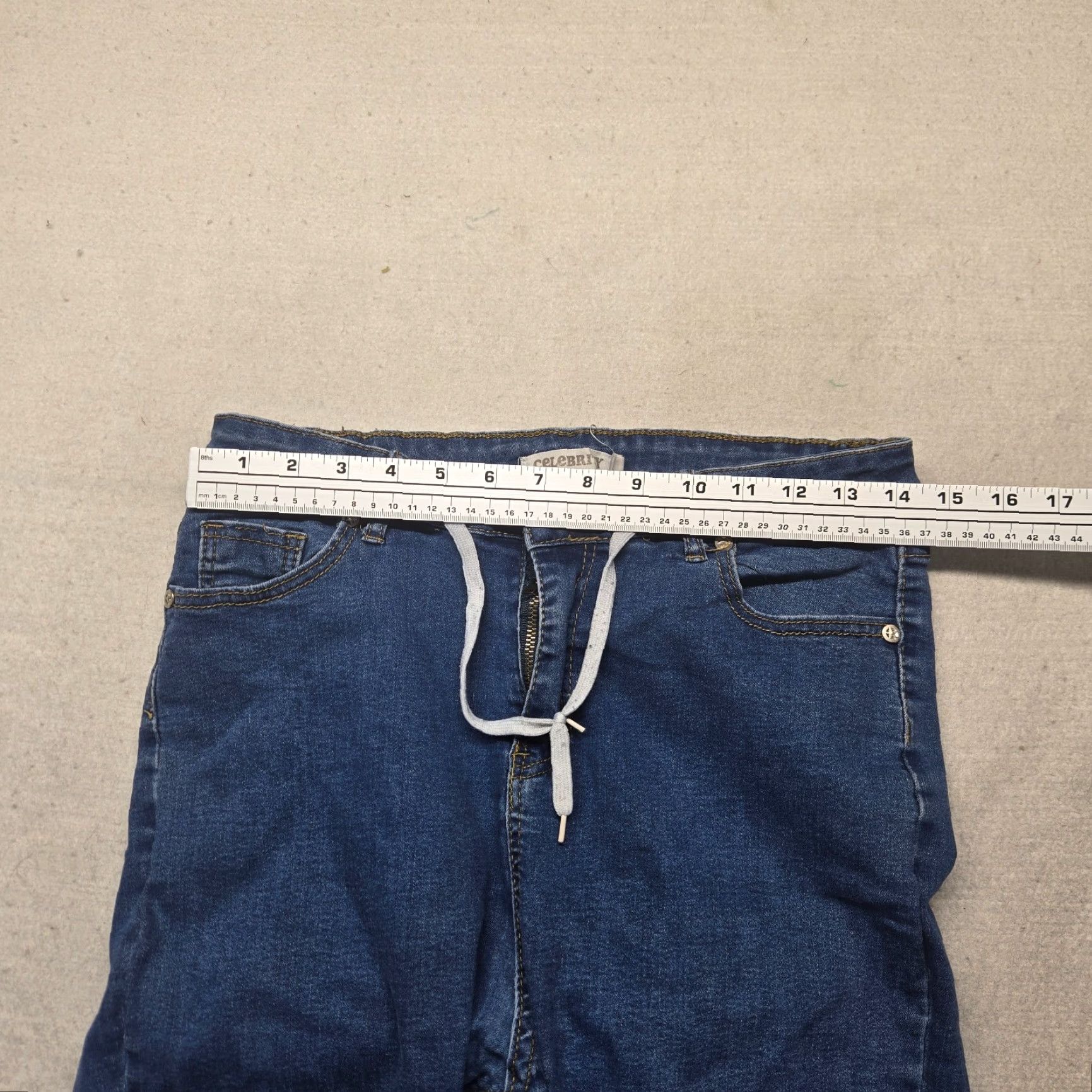 Vintage ACE High Rise Distressed Skinny Jeans Adult Women's Size 14 Blue Denim Size 36" / US 14 / IT 50 - 6 Thumbnail