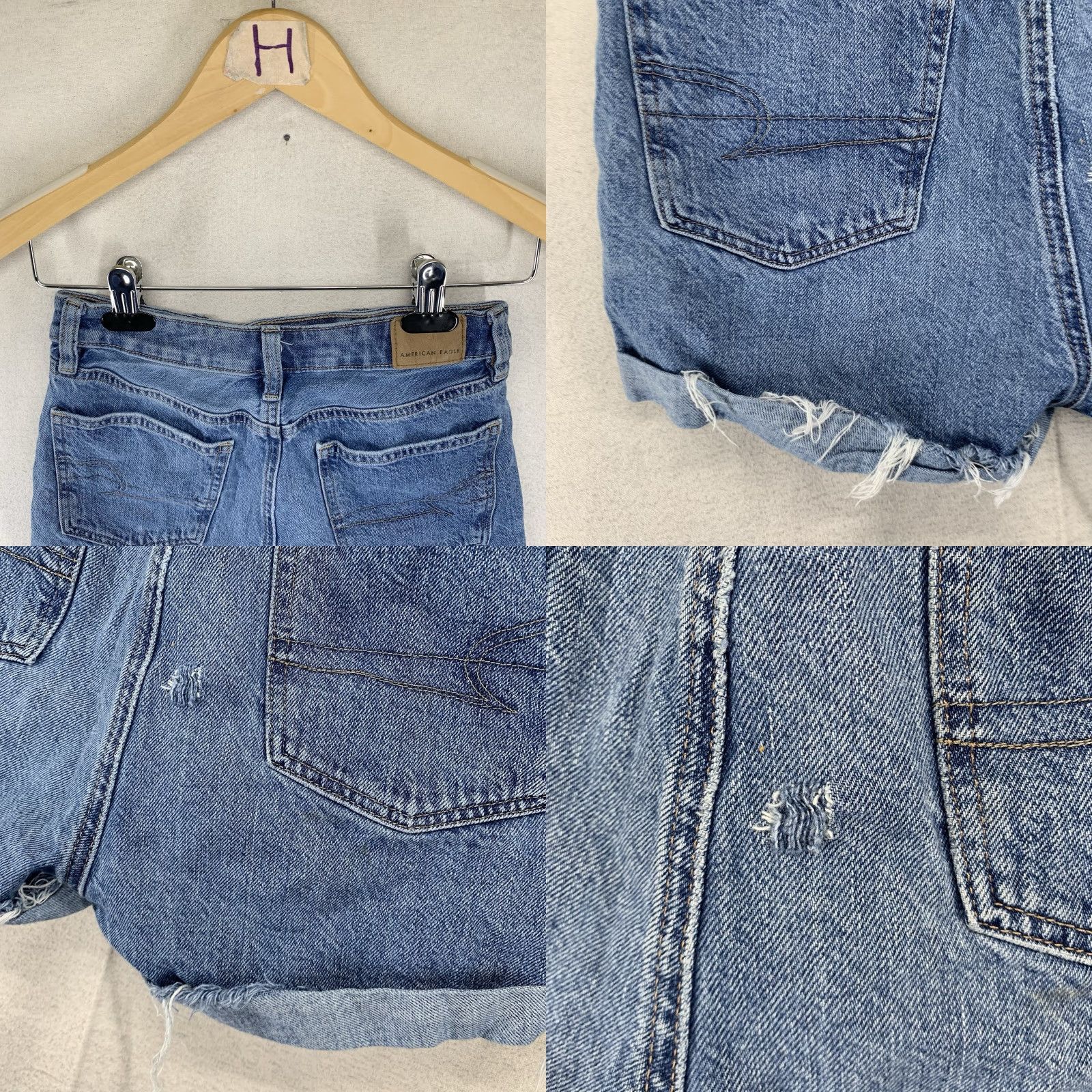 American Eagle Outfitters American Eagle Outfitters Bottoms Mom Short 00 Size 26 Inseam 2 Denim Blue Stretch Classic 90s Daisy Logo Zipper Button Vintage Size 24" / US 00 / IT 34 - 9 Thumbnail