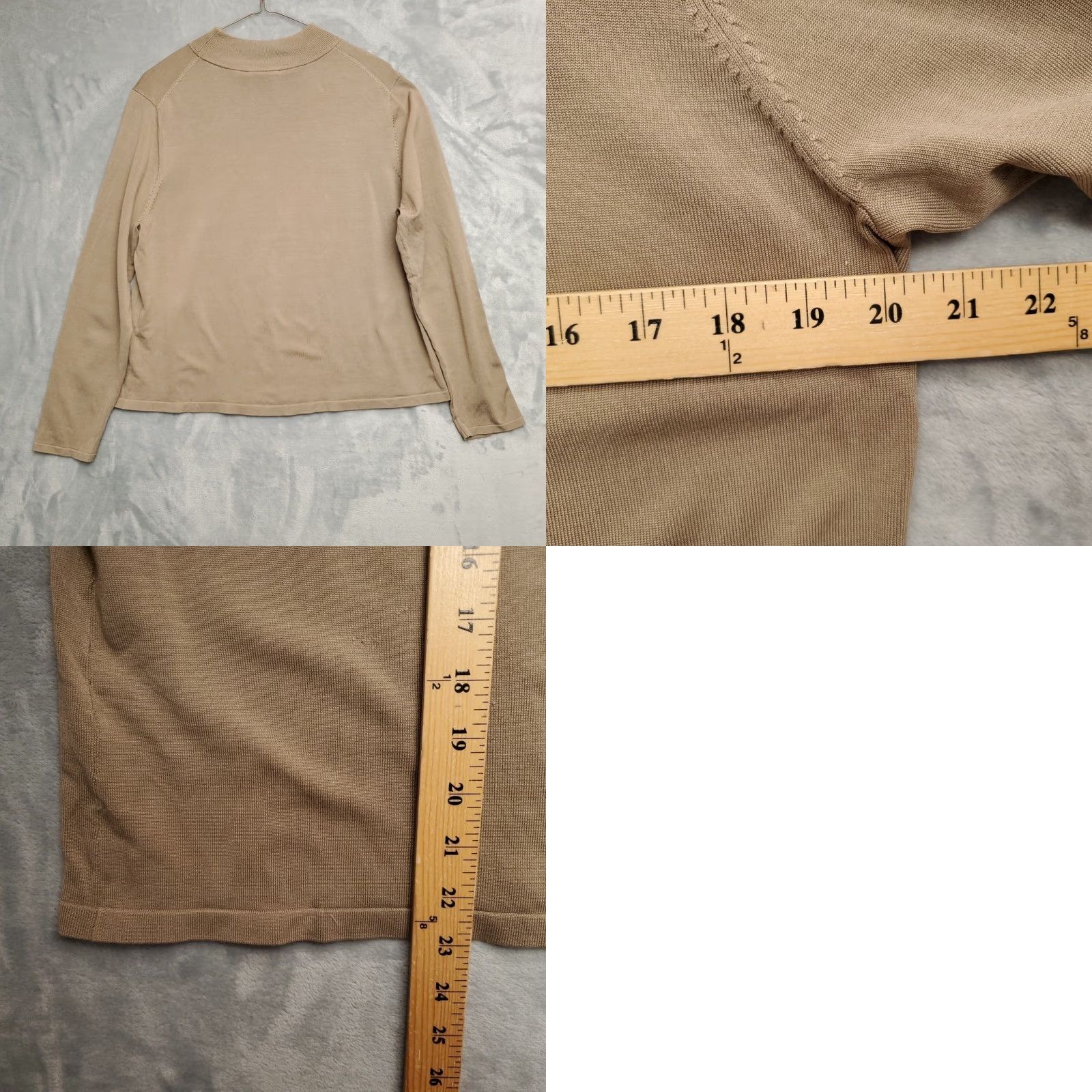Pendleton VINTAGE Pendleton Sweater Womens XS Tan Mock Neck Silk Blend Long Sleeve Minimalist Size S / US 4 / IT 40 - 8 Thumbnail