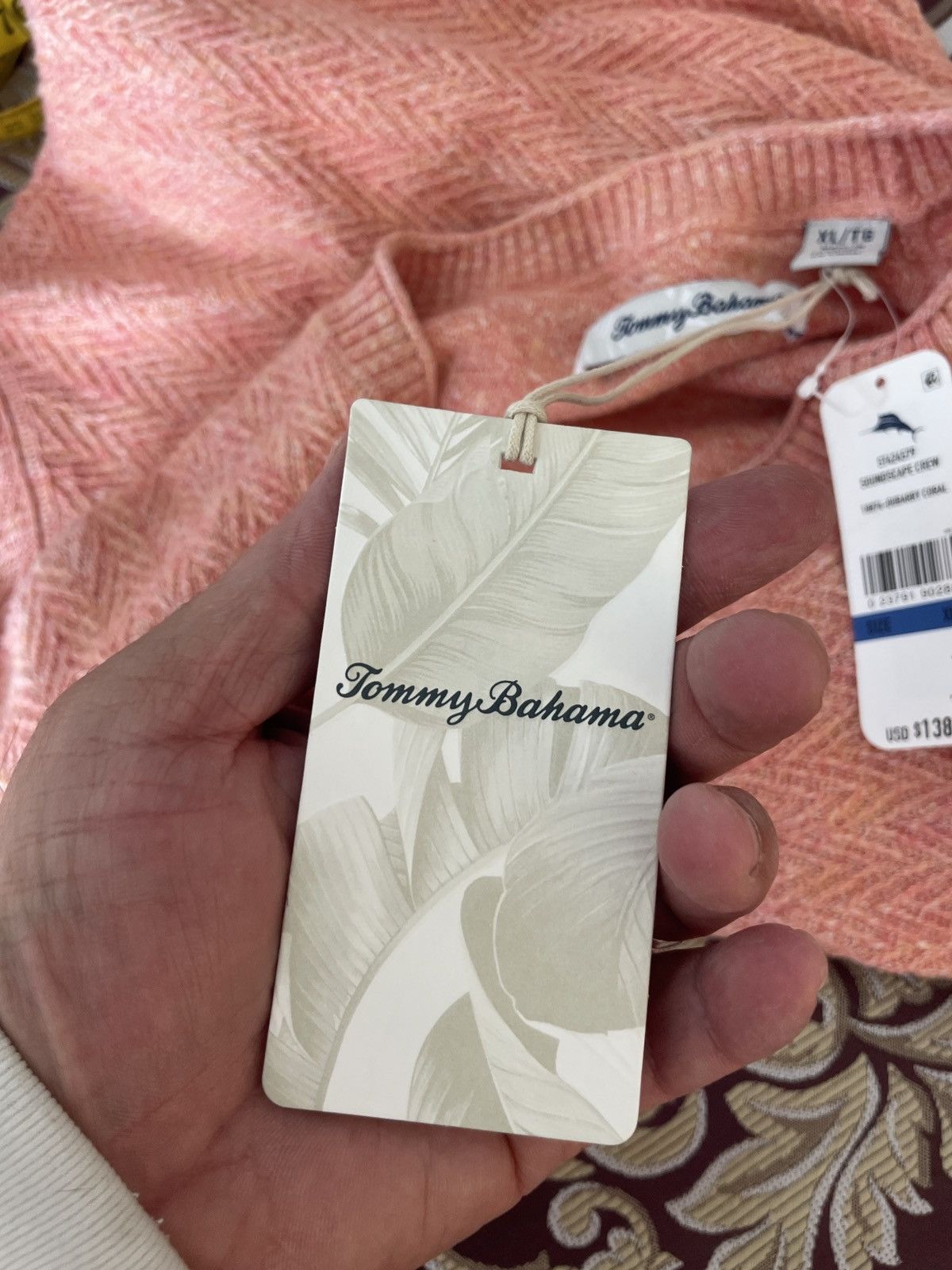 Tommy Bahama Soundscape Crewneck sweater Nwt 138.00 Size US XL / EU 56 / 4 - 9 Thumbnail
