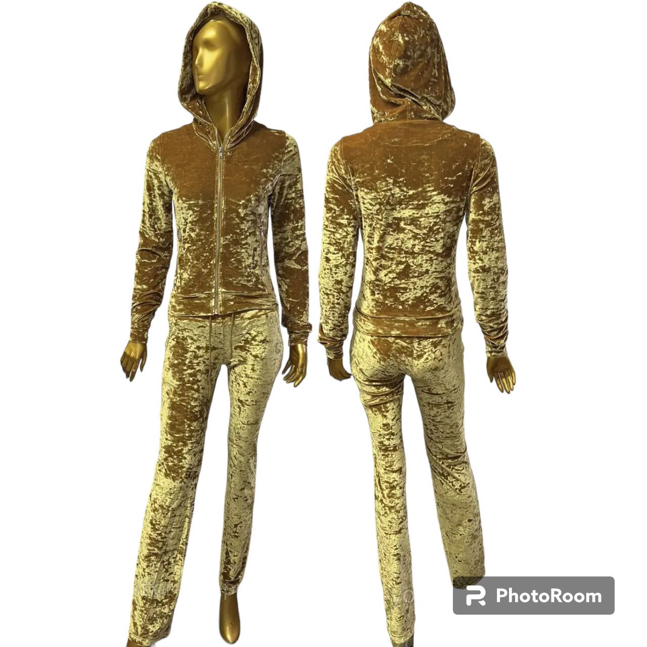 Japanese Brand Women's Gold Jumpsuit Velour sz XS NEW Size 27" / US 4 / IT 40 - 1 Preview