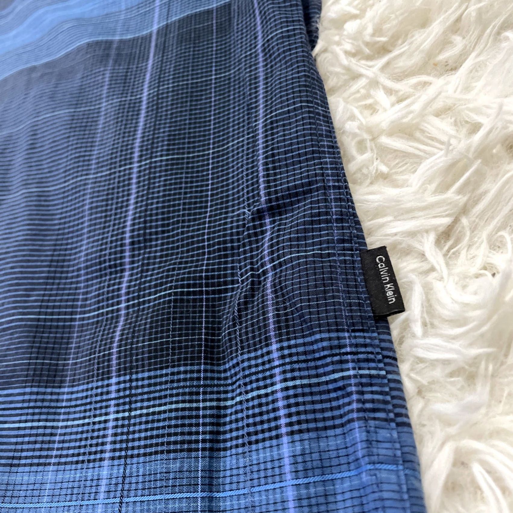 Calvin Klein CALVIN KLEIN Button Shirt Men XL Striped Y2k Blue Plaid Casual XL Size US XL / EU 56 / 4 - 5 Thumbnail