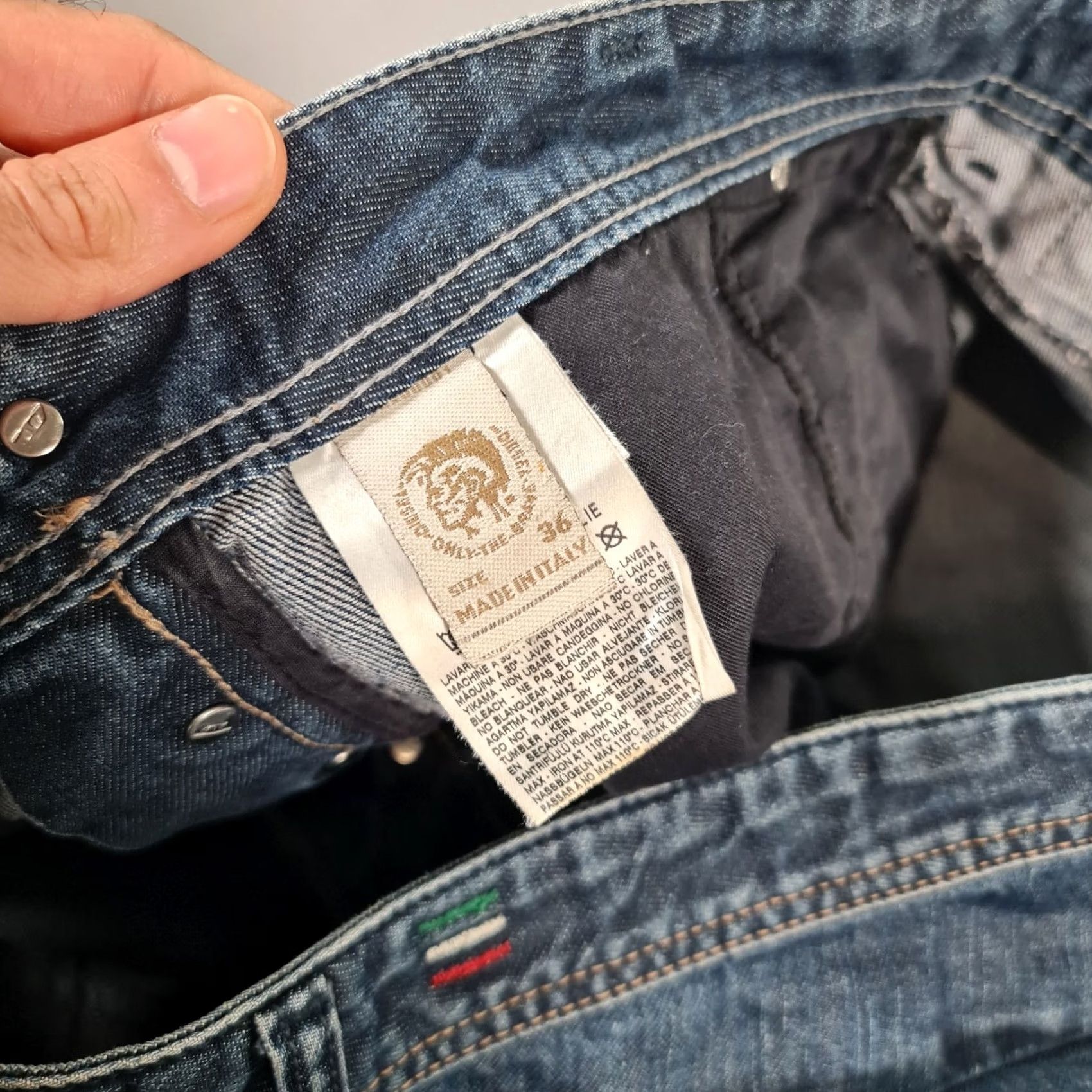 Diesel Diesel Reelack Mens Jeans Blue W36 L30 Straight Leg Denim Italy 0088Z Size US 36 / EU 52 - 6 Thumbnail