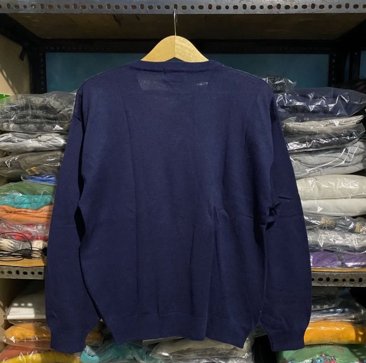 Balenciaga × Vintage Vintage Balenciaga v neck Sweatshirt Size US L / EU 52-54 / 3 - 4 Thumbnail