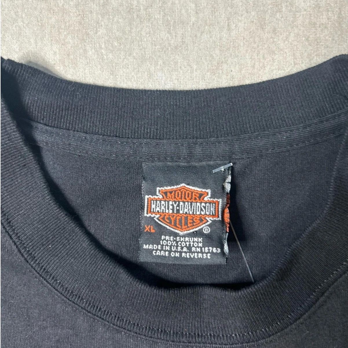 Harley Davidson Vintage Harley Davidson Flaming Eagle Black Pocket Tee -XL Size US XL / EU 56 / 4 - 5 Thumbnail