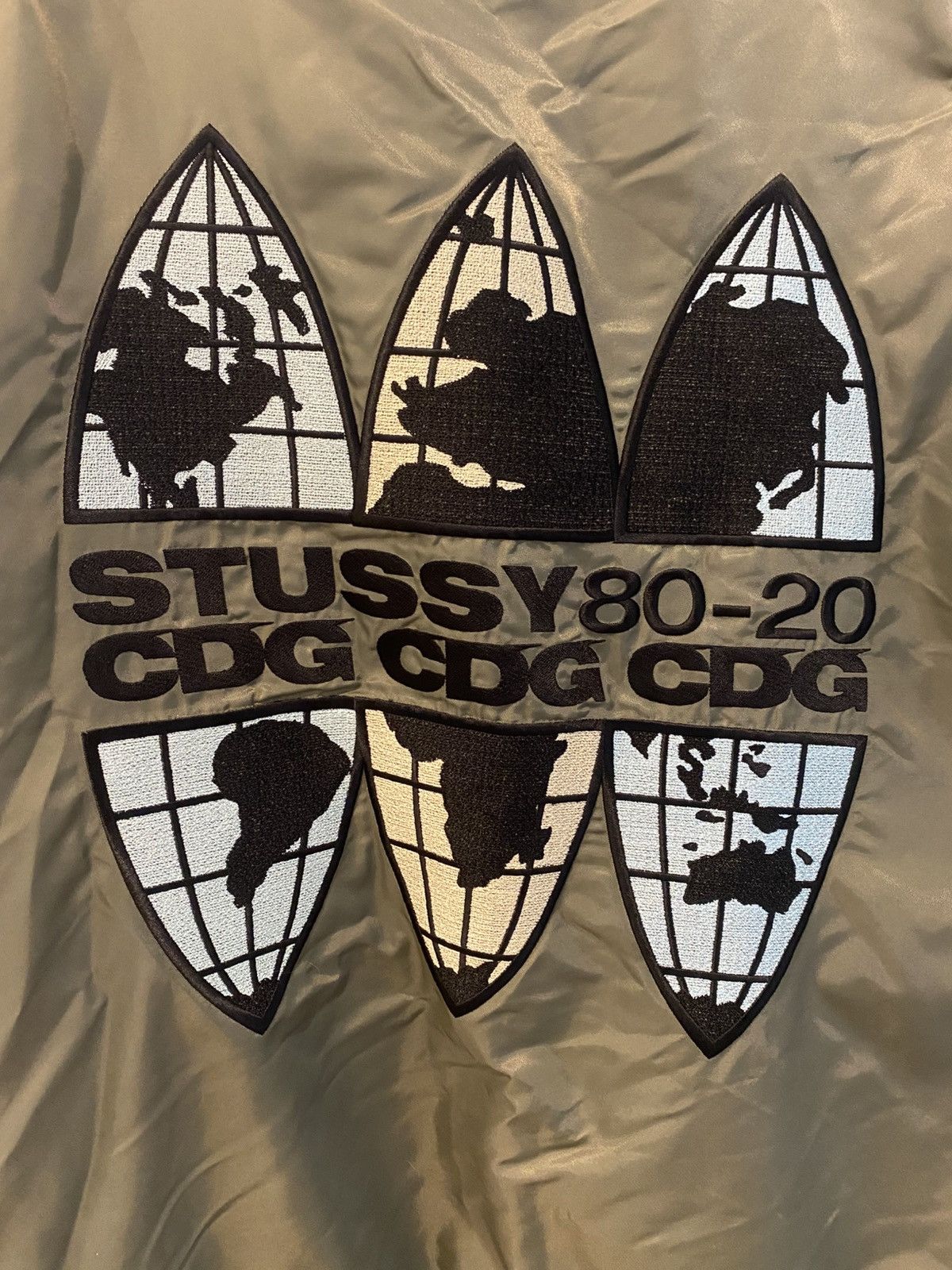 CDG by Comme des Garcons × Stussy Stussy x CDG dark green zip jacket Size US XXL / EU 58 / 5 - 3 Thumbnail