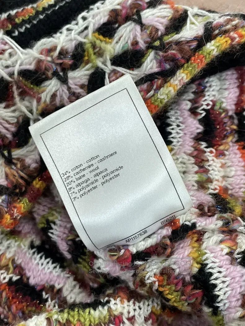 Chanel Chanel Colorful thick thread woven knitted vest vest Size XS / US 0-2 / IT 36-38 - 6 Thumbnail