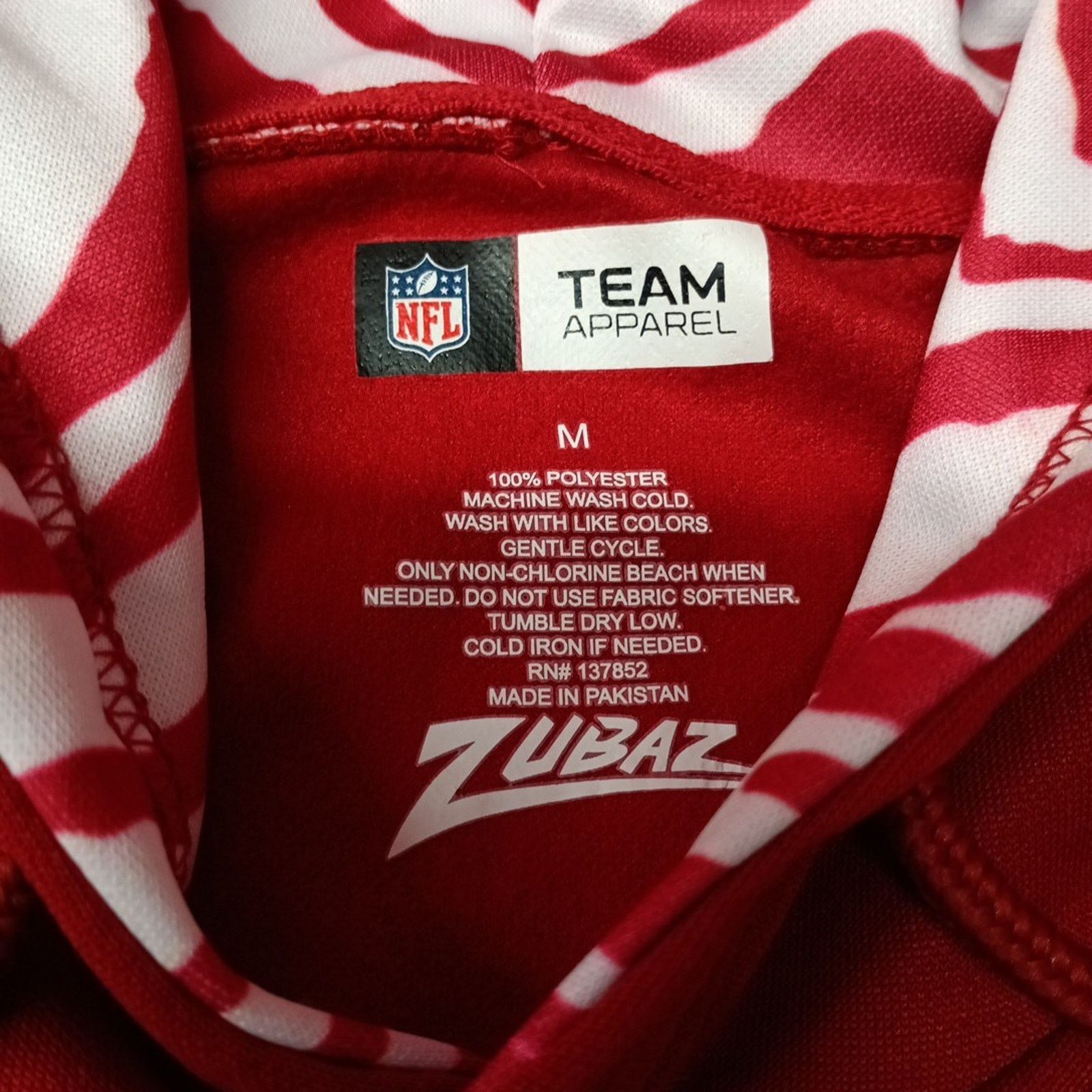 Zubaz Zubaz NFL Mens M Arizona Cardinals Zebra Accents Hoodie NWOT Size US M / EU 48-50 / 2 - 5 Thumbnail
