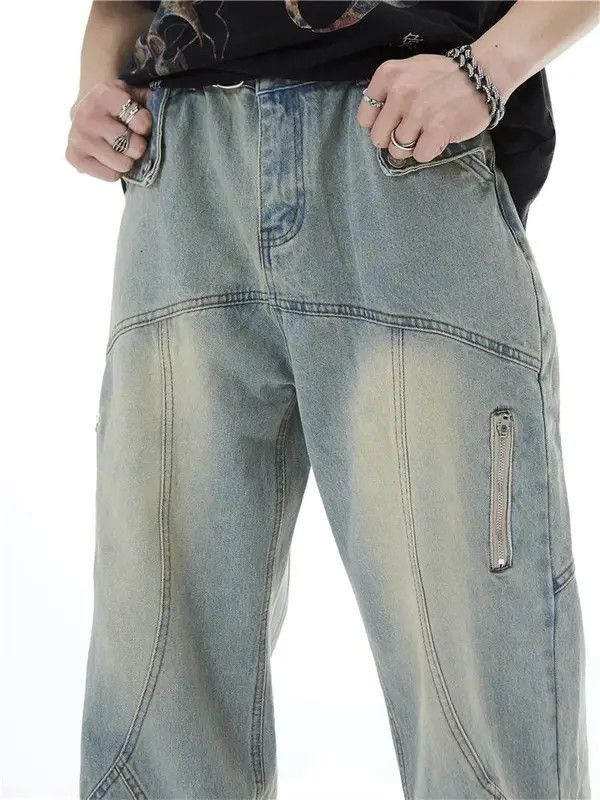 VIBE Topstitched Seam Baggy Jeans Men Size US 31 - 4 Thumbnail