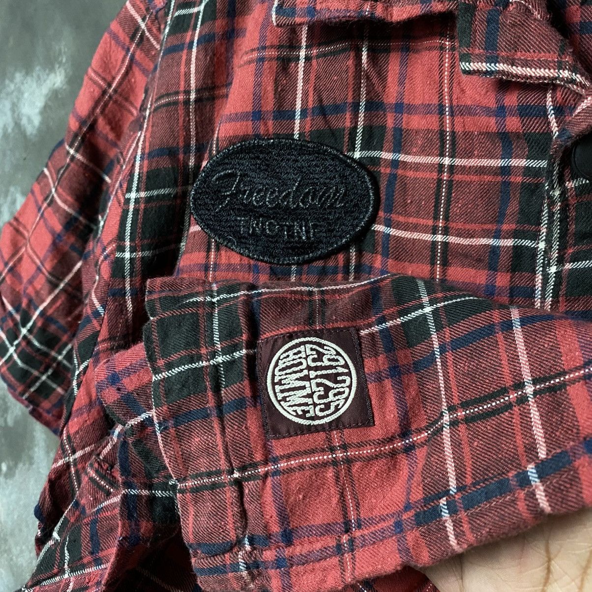 291295=Homme 291295=Homme Embroidery Plaid Open Collar Shirt Size US M / EU 48-50 / 2 - 4 Thumbnail