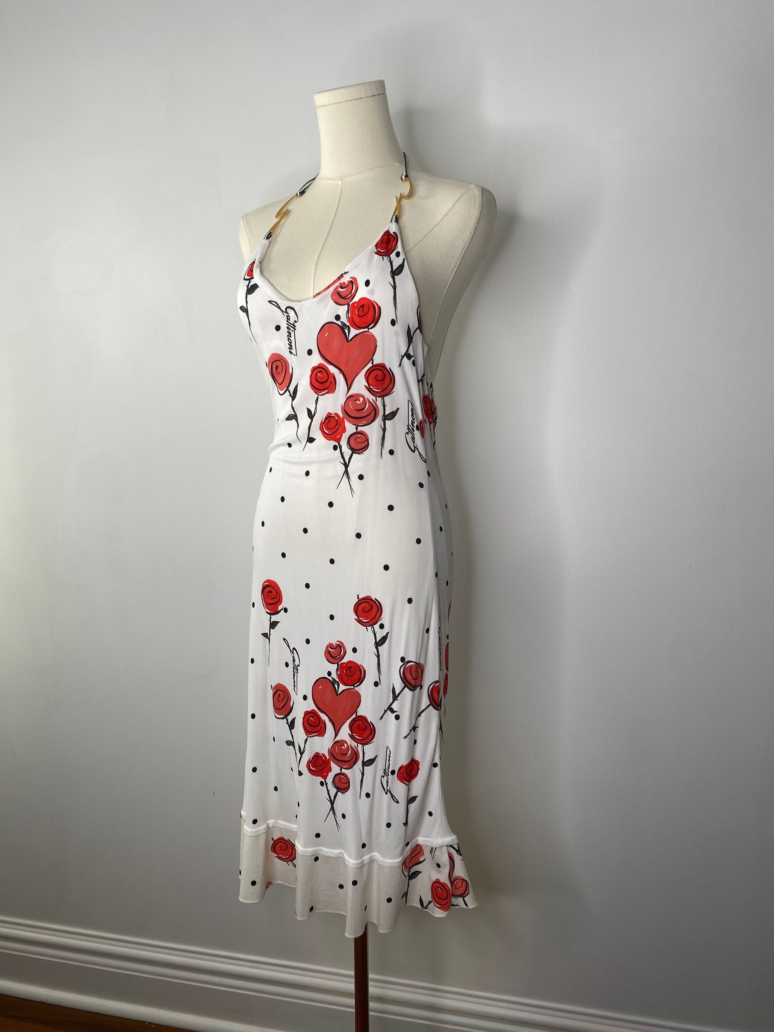 Vintage Gattinoni Jeans - White rose dress Size ONE SIZE - 8 Thumbnail