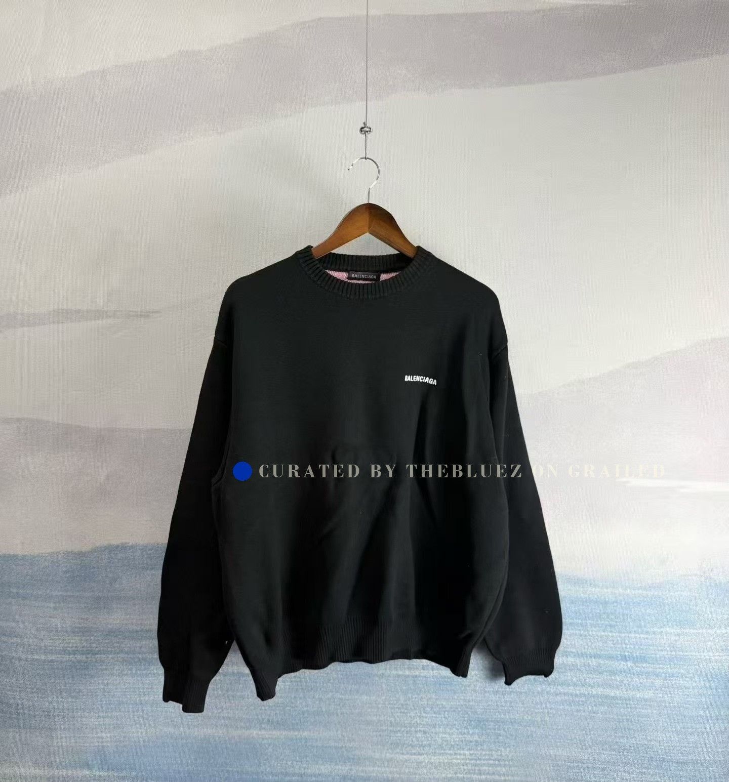 Balenciaga Balenciaga Black Cola Letter Knit Sweater Size US L / EU 52-54 / 3 - 1 Thumbnail