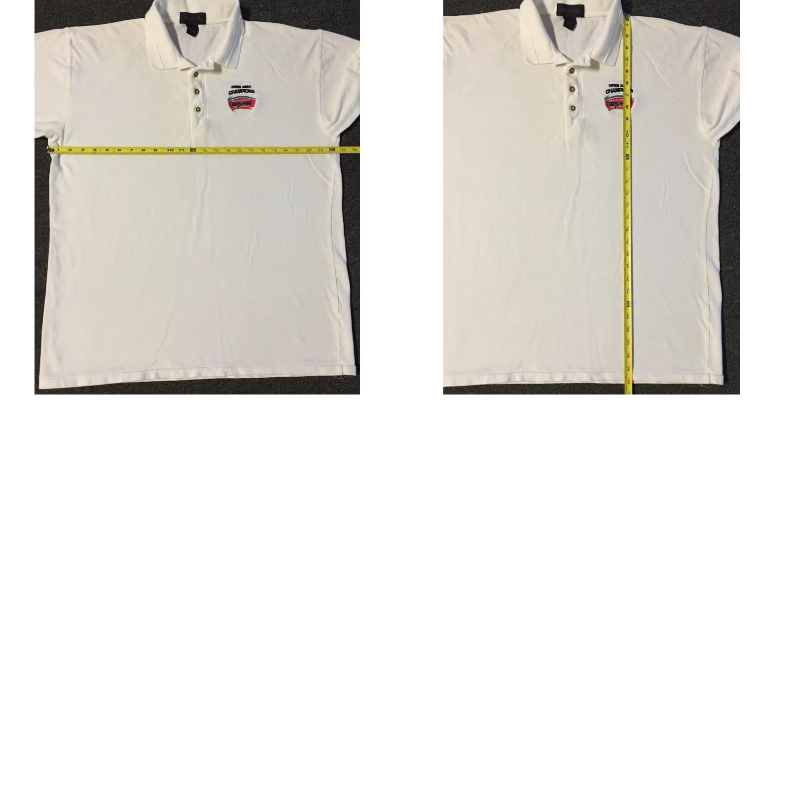 NBA VINTAGE San Antonio Spurs NBA Finals Champions Polo Shirt XL Men Short Sleeve Crew Neck White 1999 90s Spurs Champion Graphic Tee Size US XL / EU 56 / 4 - 10 Thumbnail