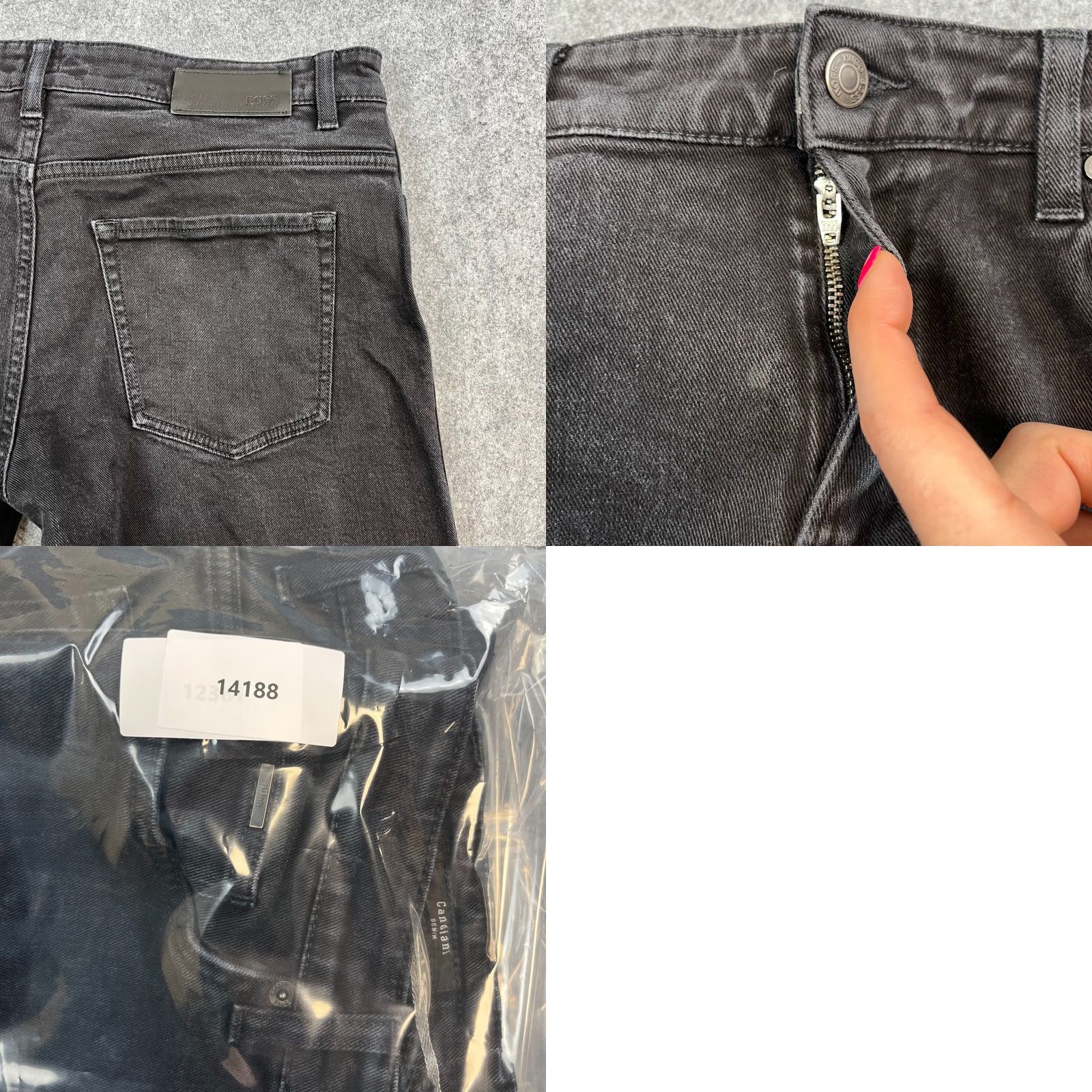 Hugo Boss HUGO BOSS Jeans Slim Regular 34 Dark Wash Black Faded Stretch Delaware Denim 5-Pocket Mens Adults Clothing Size US 34 / EU 50 - 9 Thumbnail