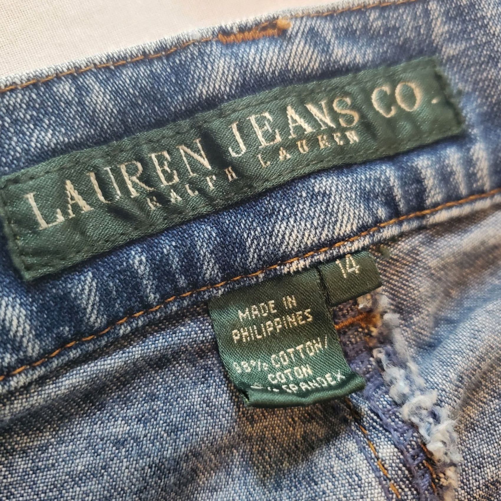 Ralph Lauren VTG Lauren Ralph Lauren Jeans Womens 14 Light Wash Straight High Rise Mom Denim Size 36" / US 14 / IT 50 - 6 Thumbnail