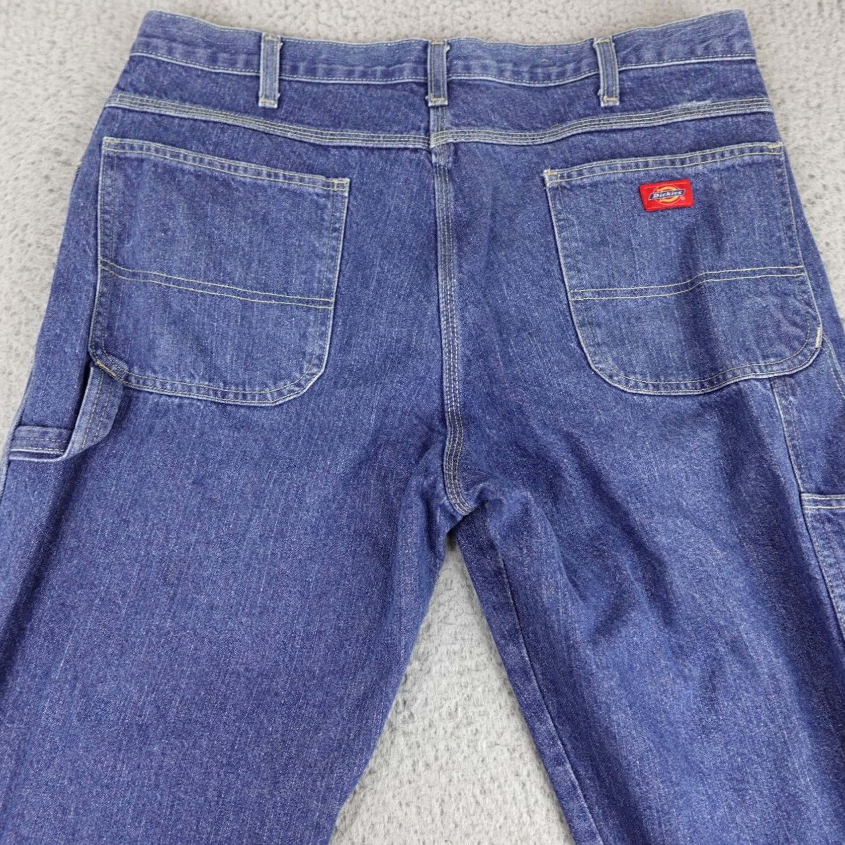 Dickies VINTAGE Dickies Jeans Mens 38 Blue 38x32 Denim Carpenter Dark Wash Work Wear Size US 38 / EU 54 - 7 Thumbnail