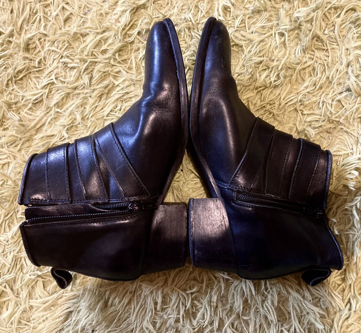 Vintage Black Western Boots w/ Vintage Buckles Size US 8 / IT 38 - 2 Thumbnail