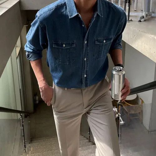Japanese Brand Kobashi x Ayako Long Sleeve Jean Shirt Size US M / EU 48-50 / 2 - 8 Thumbnail