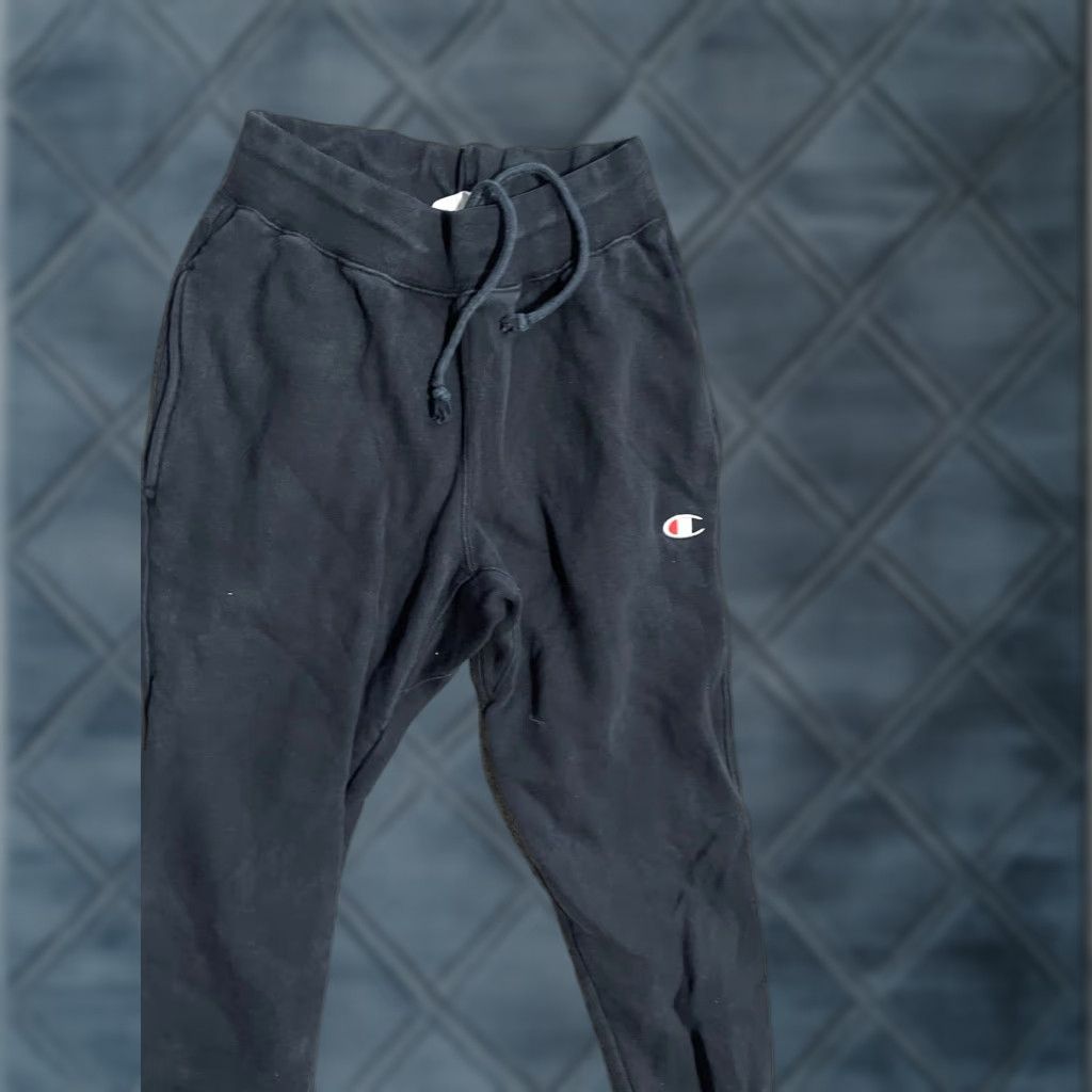 Champion Champion Sweatpants Men’s S Reverse Weave Pocket Logo Black Cotton Solid Size US 29 - 1 Thumbnail