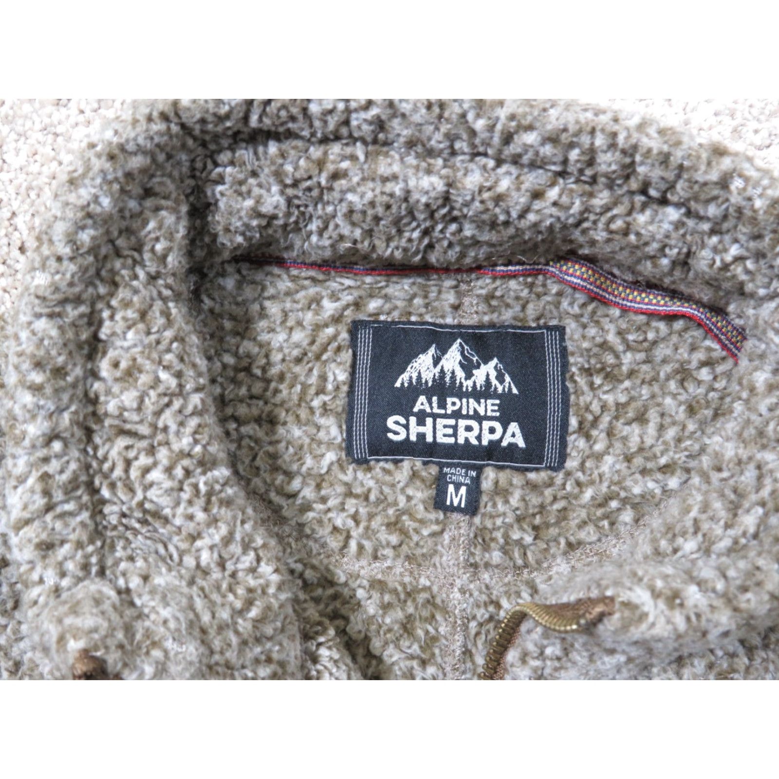 Vintage Alpine Sherpa Sweater Medium Beige Pullover Mock Neck Zipper Quarter Zip Men Wool/Polyester Knit Tight-Knit Winter Fall Outdoor Casual Mens Size US M / EU 48-50 / 2 - 5 Thumbnail