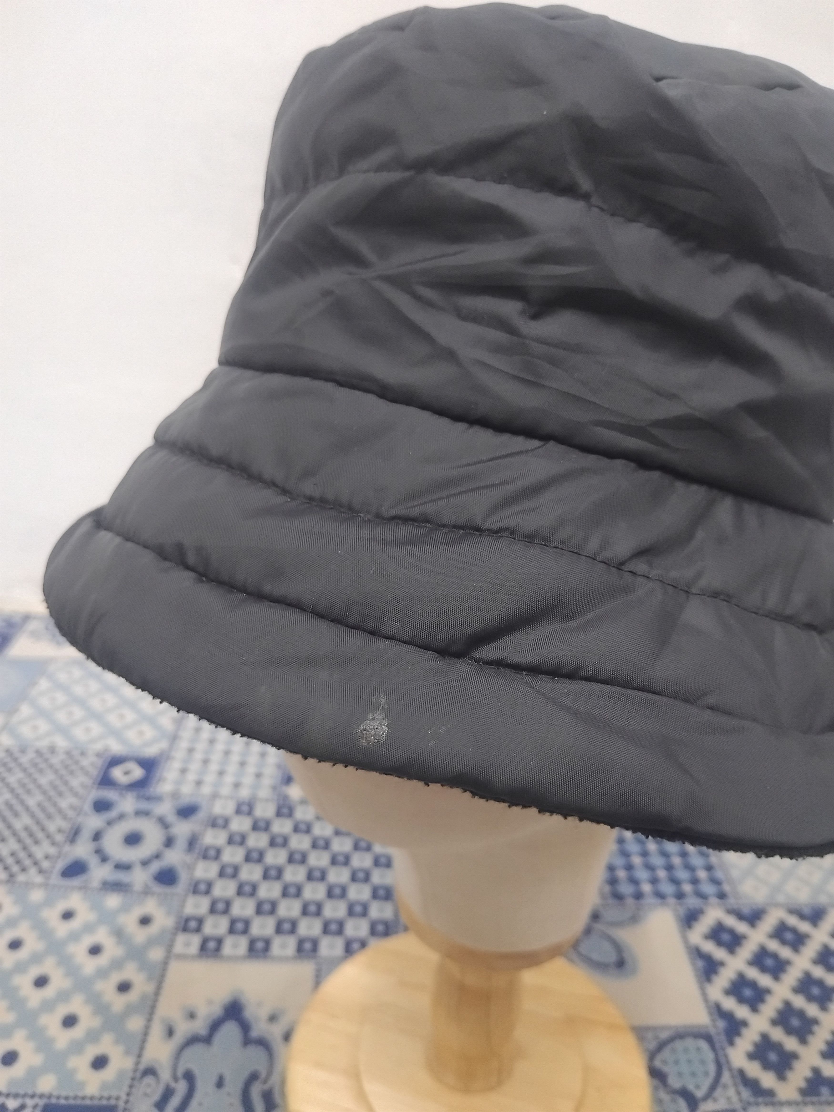 Japanese Brand 💥Unbranded puffer chicanes style Black hat Size 38 - 3 Thumbnail