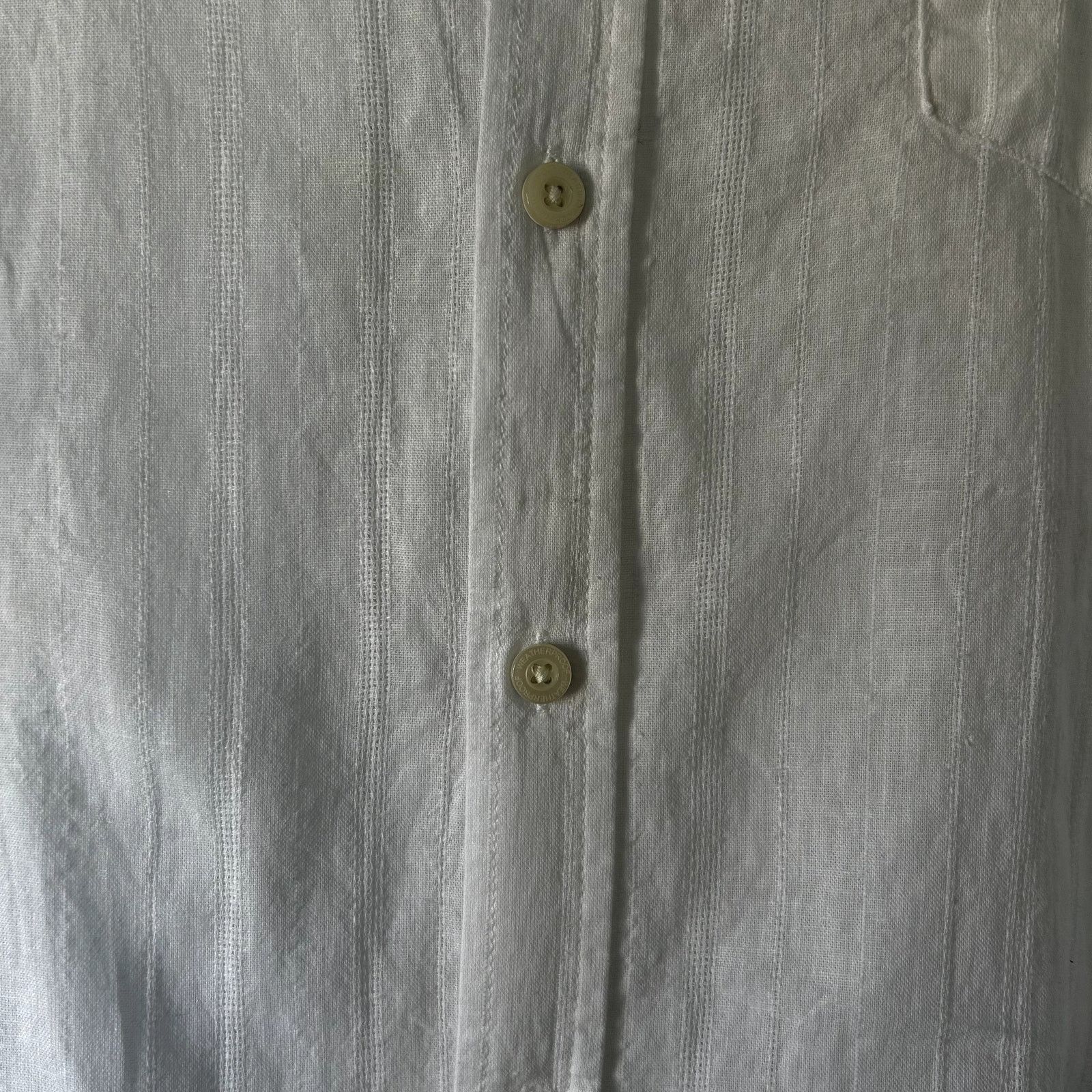 Weatherproof Mens washable Linen white button down shirt Size US L / EU 52-54 / 3 - 2 Thumbnail