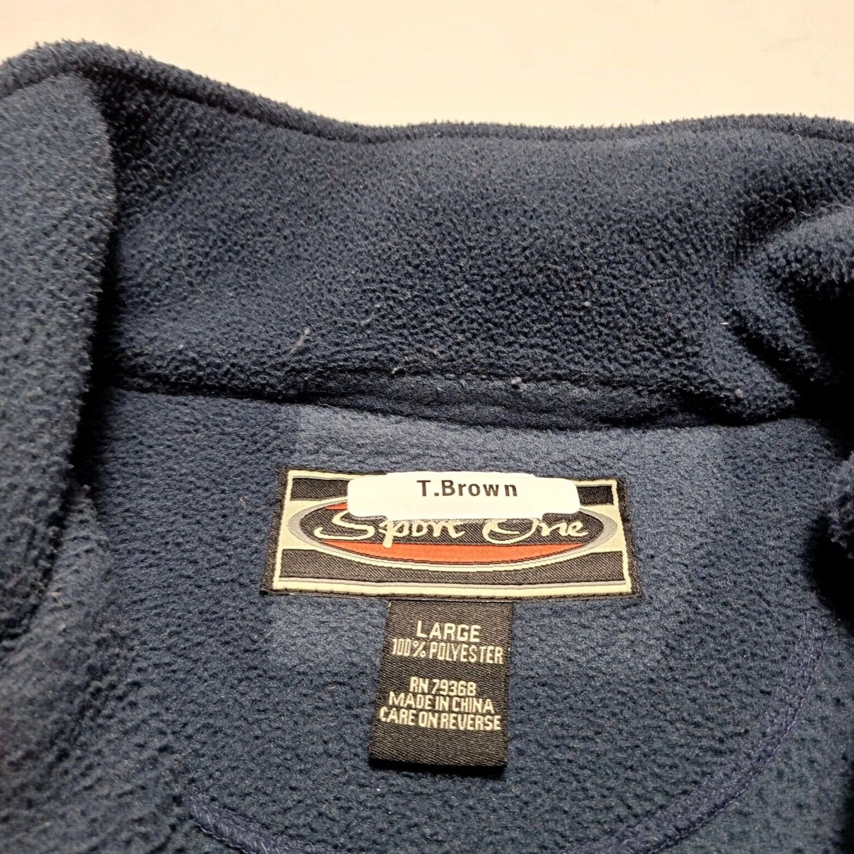 NFL VINTAGE Dallas Cowboys NFL Men L Fleece 1/2 Zip Pullover Sweater Navy 90s Mens Size US L / EU 52-54 / 3 - 3 Thumbnail