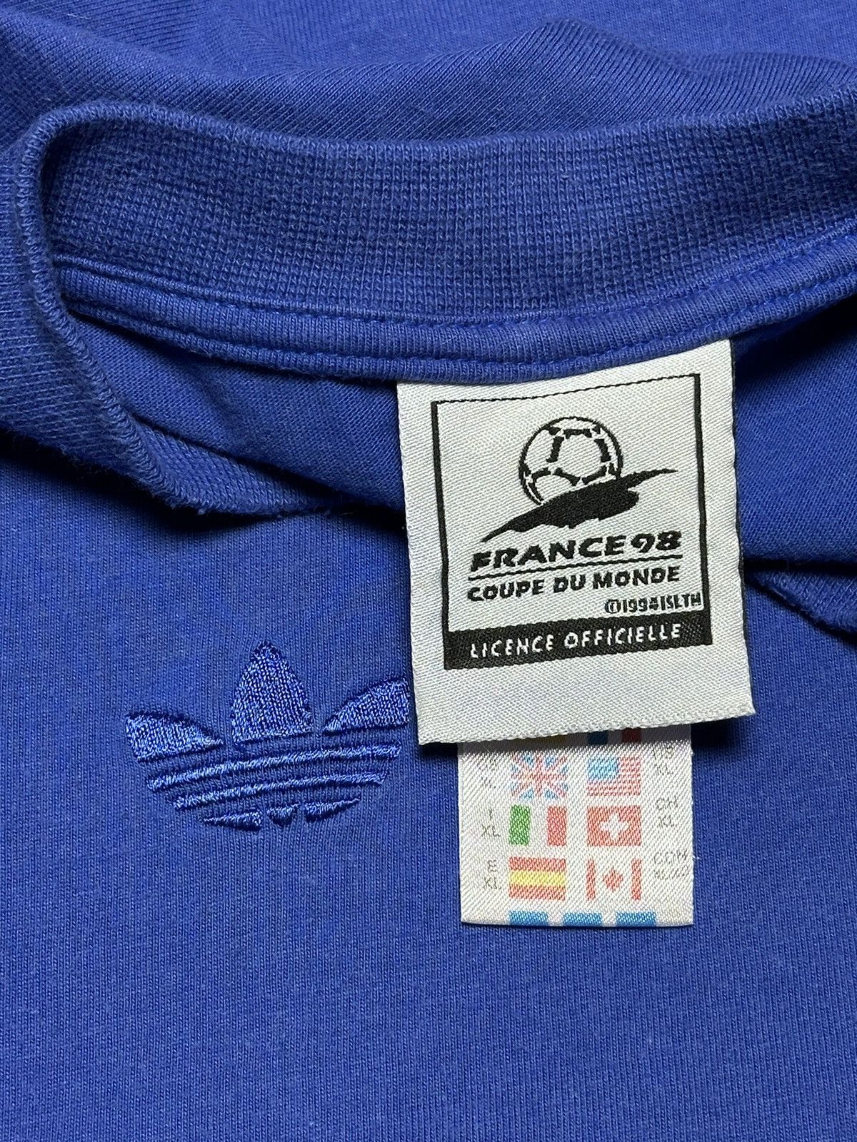 Adidas Vintage 90s Adidas Football World Cup France 98 Italy Shirt Size US L / EU 52-54 / 3 - 11 Thumbnail