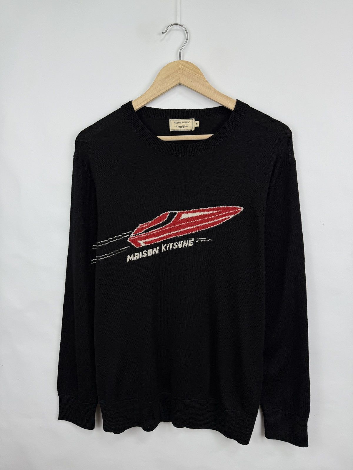 Maison Kitsune 🇫🇷 Maison Kitsune Paris Speedboat Wool Laine Sweaters Rare Size US M / EU 48-50 / 2 - 4 Thumbnail