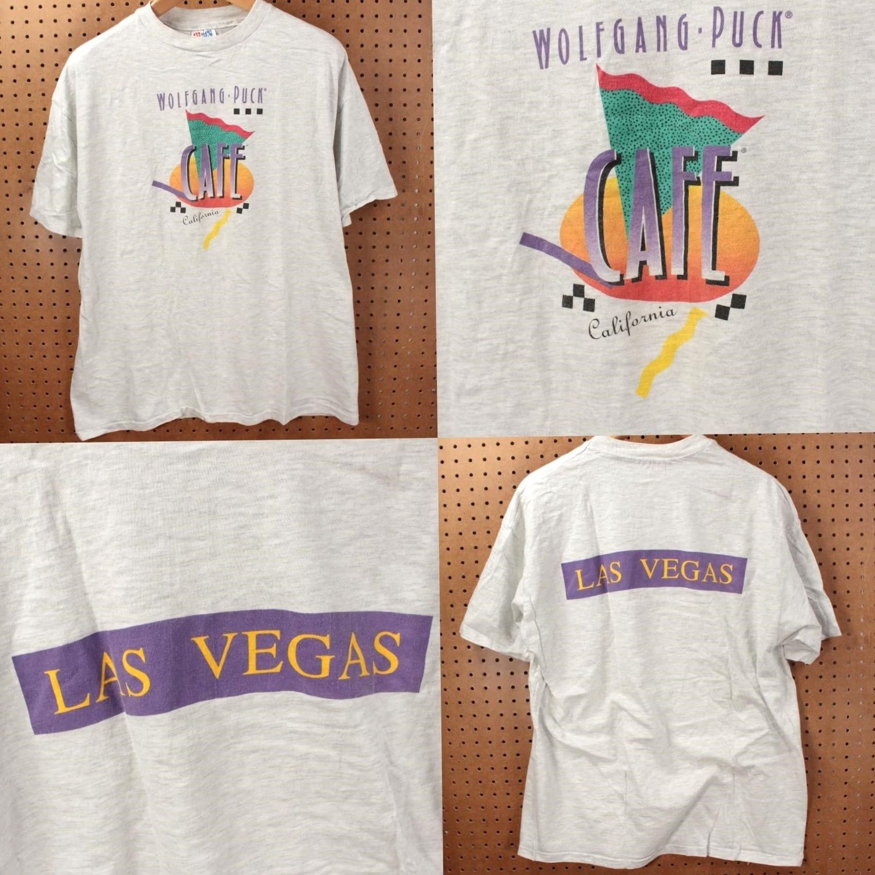 Hanes Wolfgang Puck Cafe t-shirt XL vtg 90s usa made single stitch tech grunge skater Size US XL / EU 56 / 4 - 2 Thumbnail