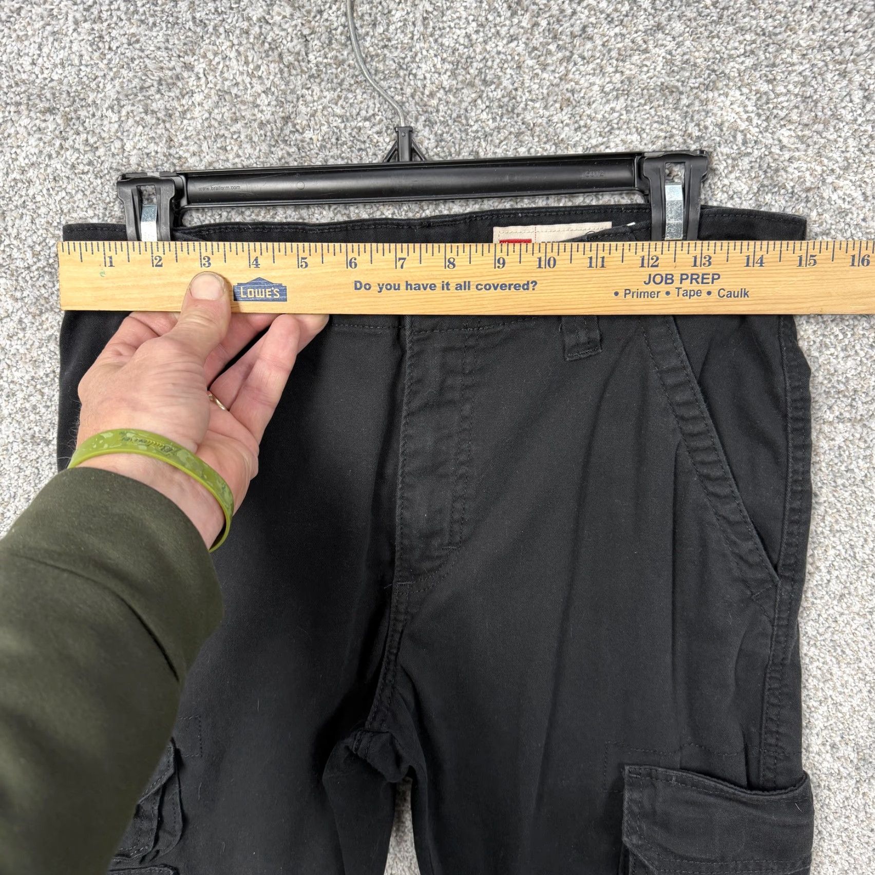 Wrangler Wrangler Cargo Pants Mens 30x30 Black Regular Taper Stretch Workwear Size US 30 / EU 46 - 2 Thumbnail